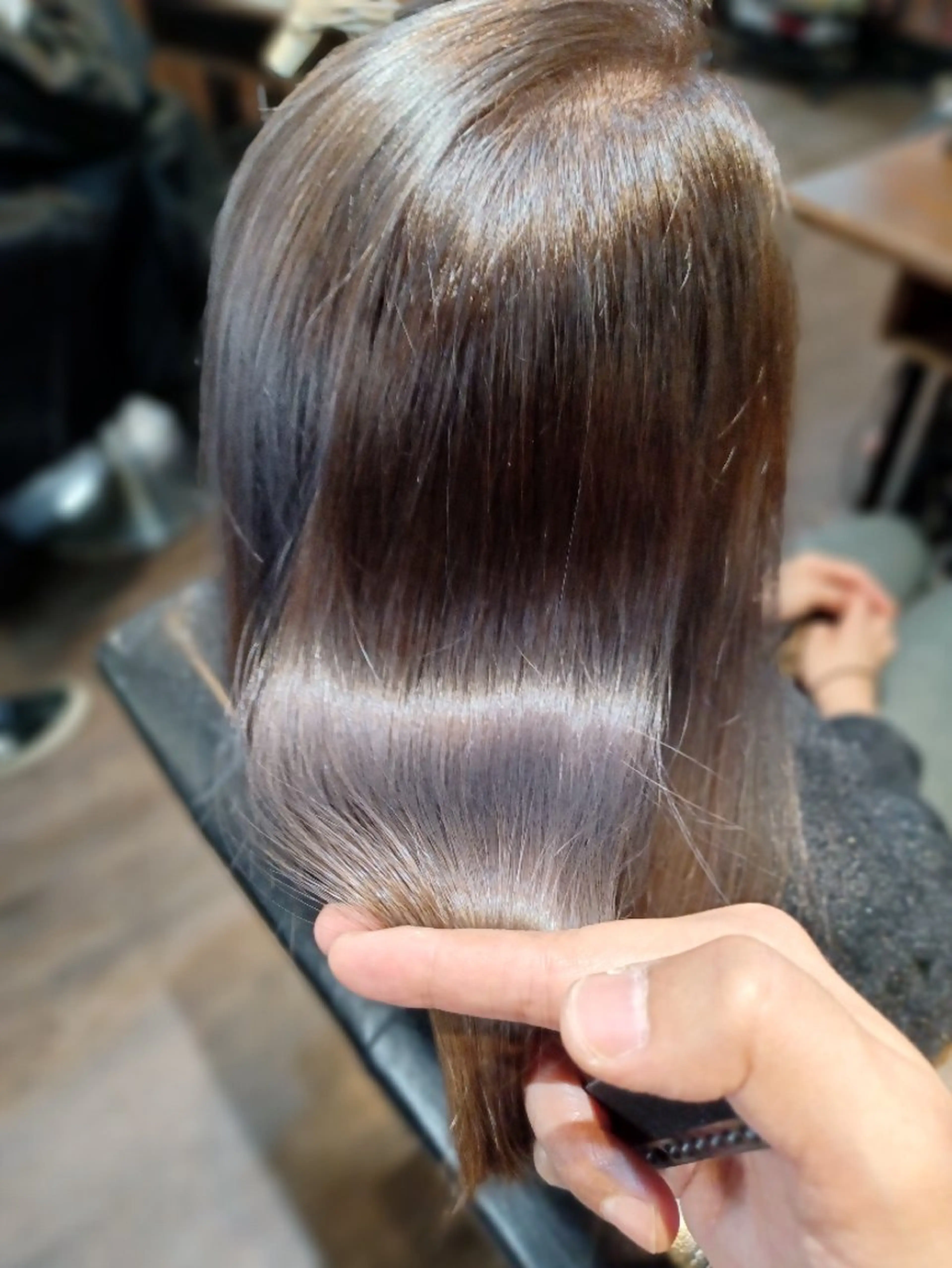 セミロング 髪質改善 トリートメント H/M Hair Home 　池袋2号店所属・✂️✂️徳　田✂️ ✂️のヘアスタイル