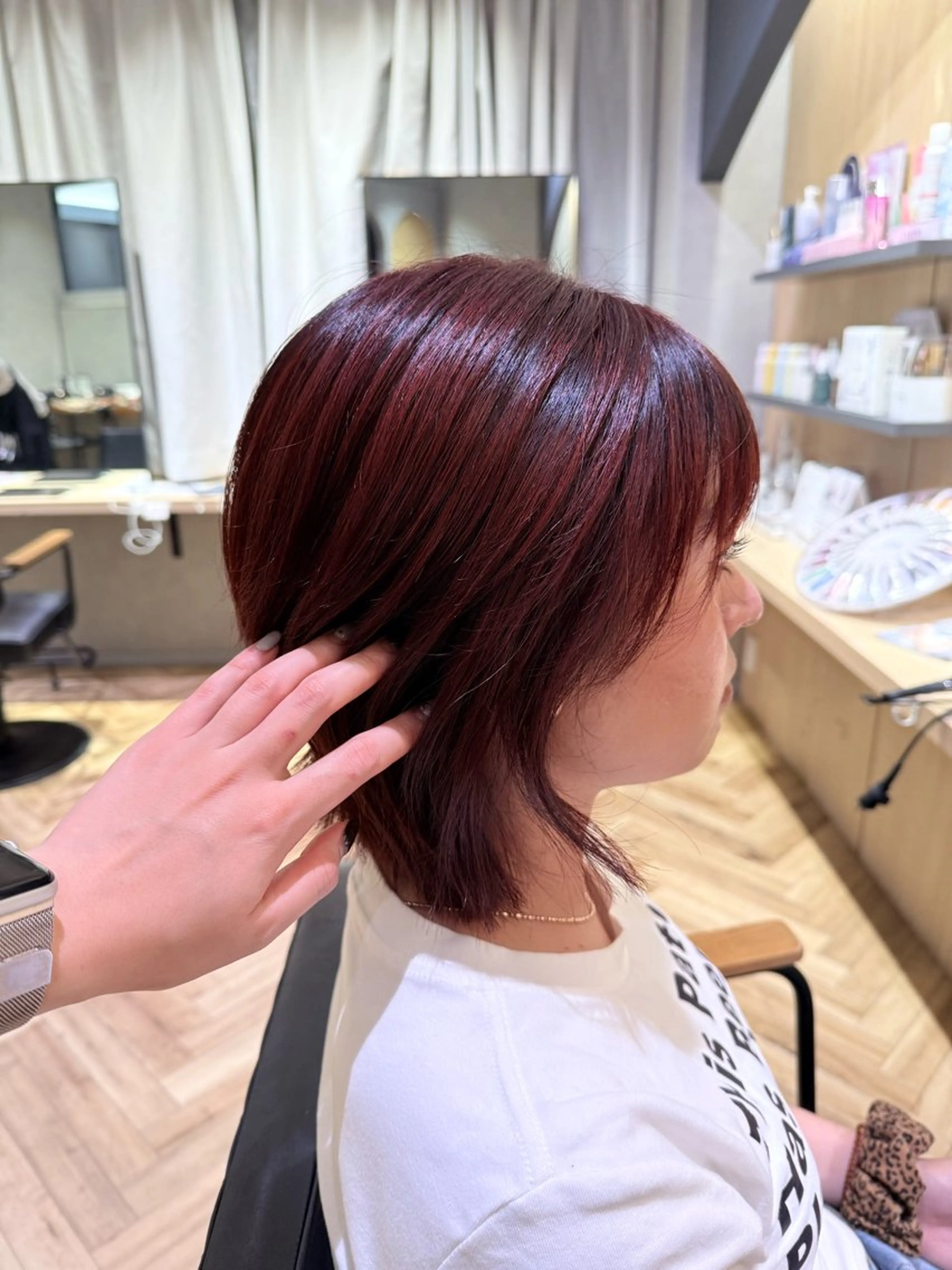 ショート ヘアカラー 坂本 采音のヘアスタイル