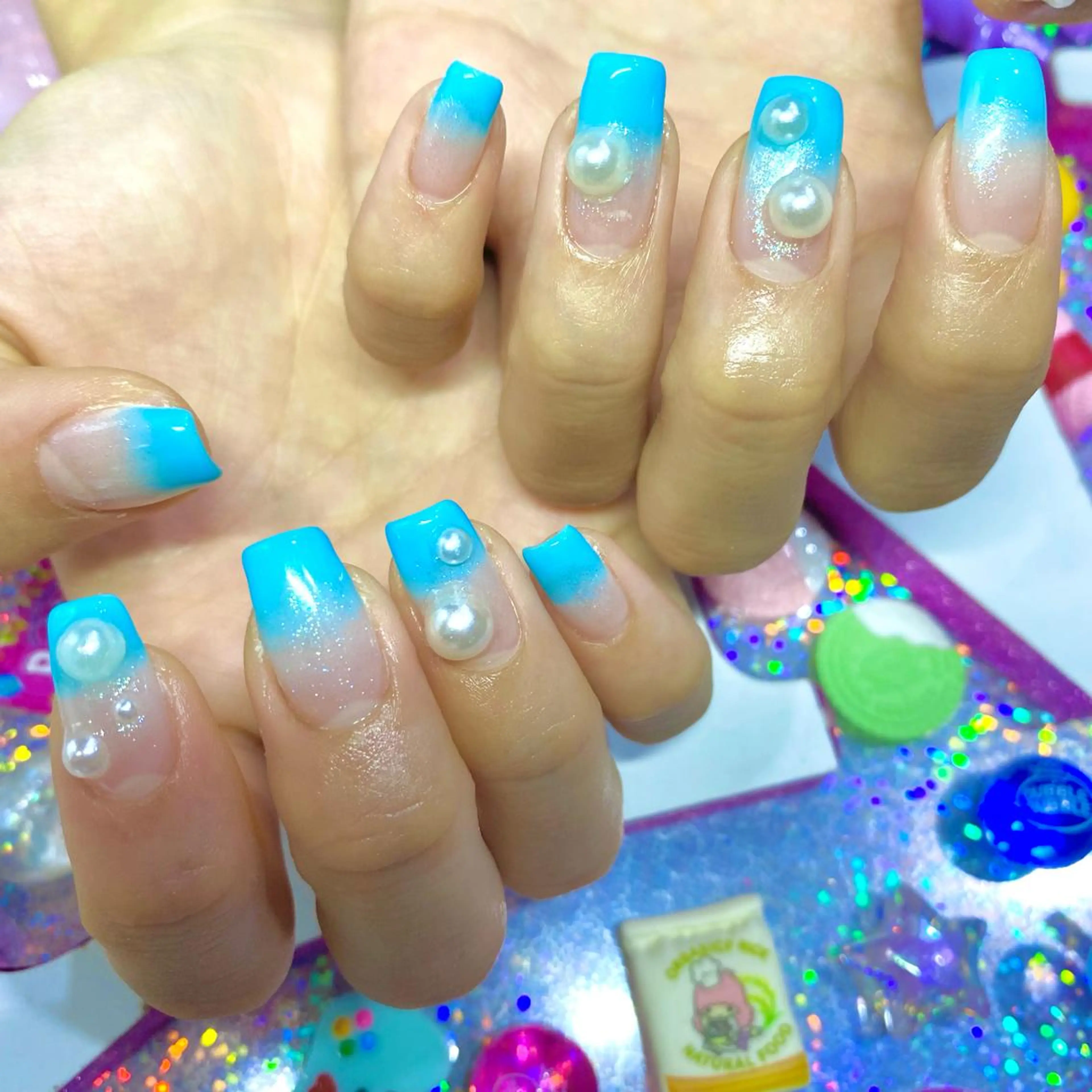 ネイル アートネイル クリアネイル ジェルネイル ニュアンスネイル オフィスネイル 8appy YUKITIN.Bのネイルデザイン