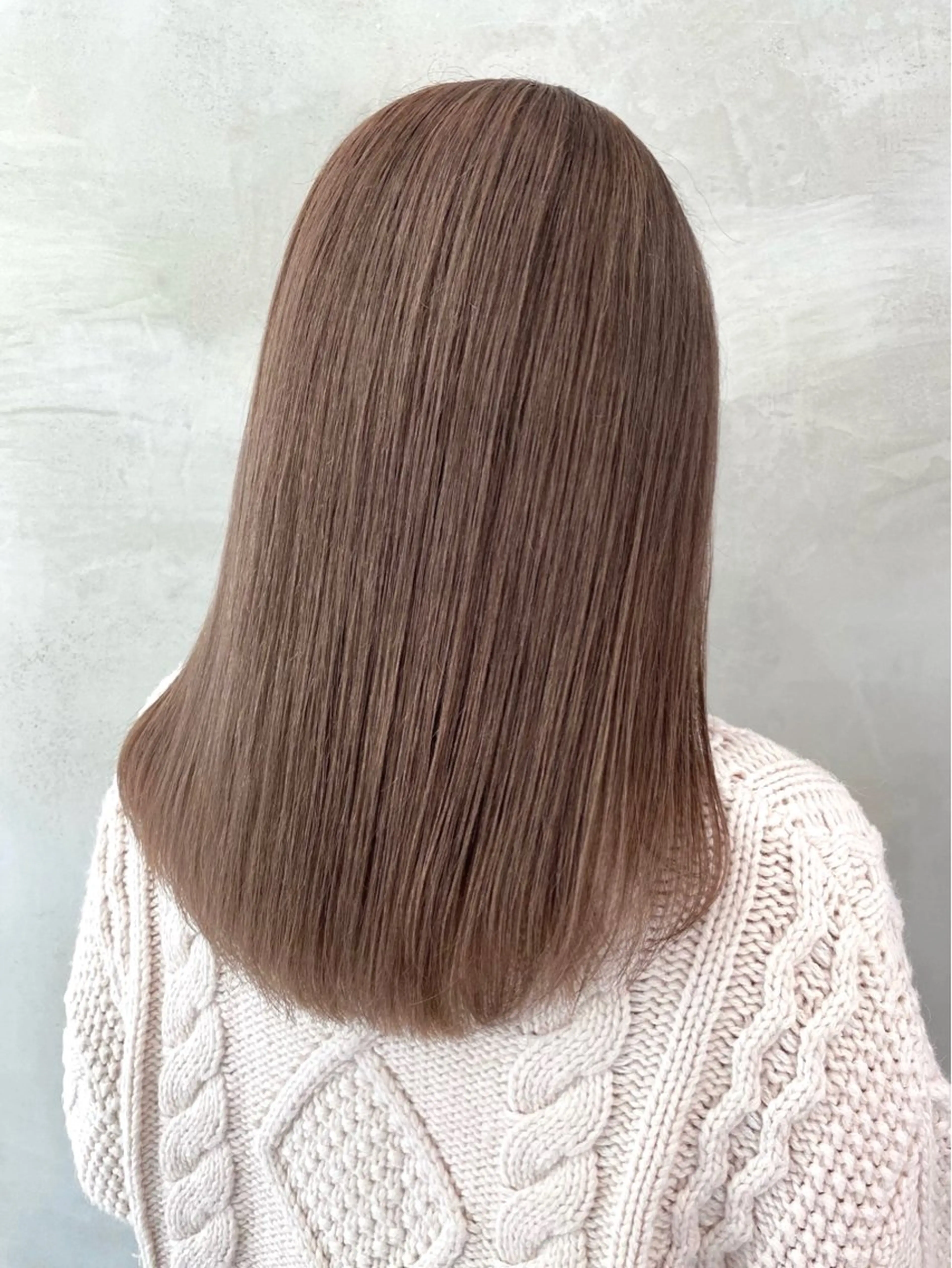 セミロング カラー ベージュカラー ミルクティーベージュ ピンクカラー ヘアカラー トリートメント 🫧透明感カラー🫧 OIKAWAのヘアスタイル