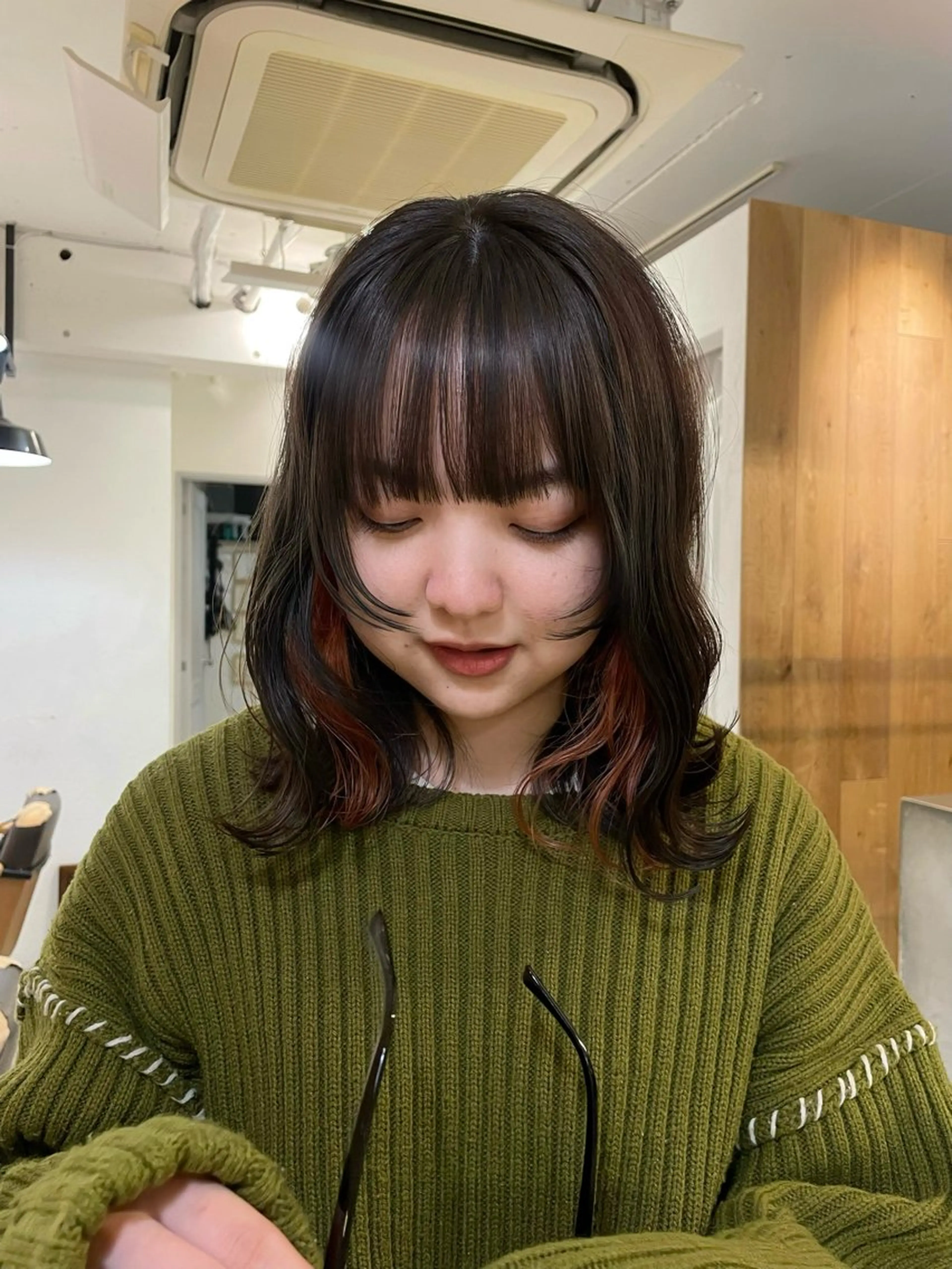 ミディアム 盛れる透明感カラー・ momokaのヘアスタイル
