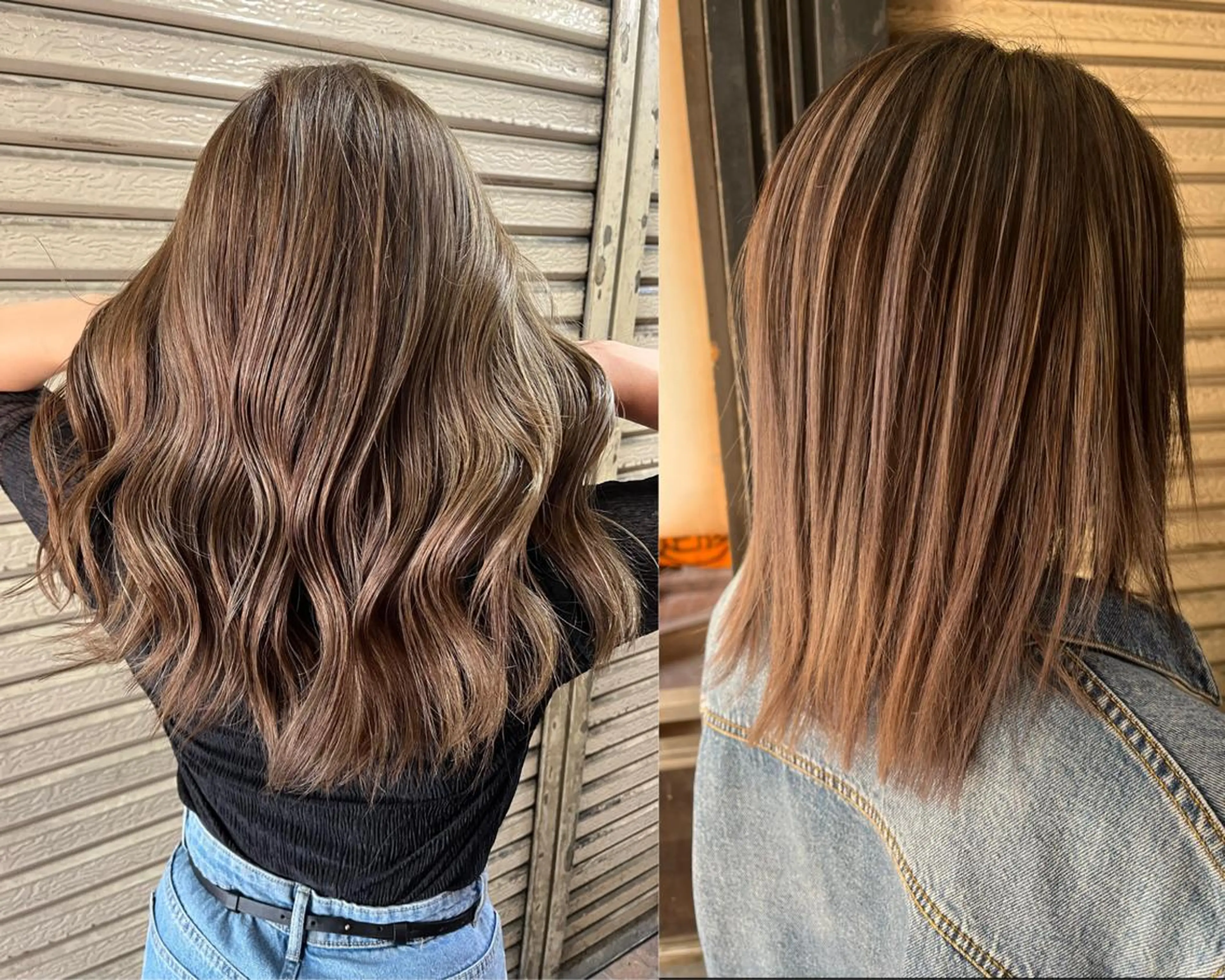 ロング カラー ハイライト 透明感カラー松本のヘアスタイル