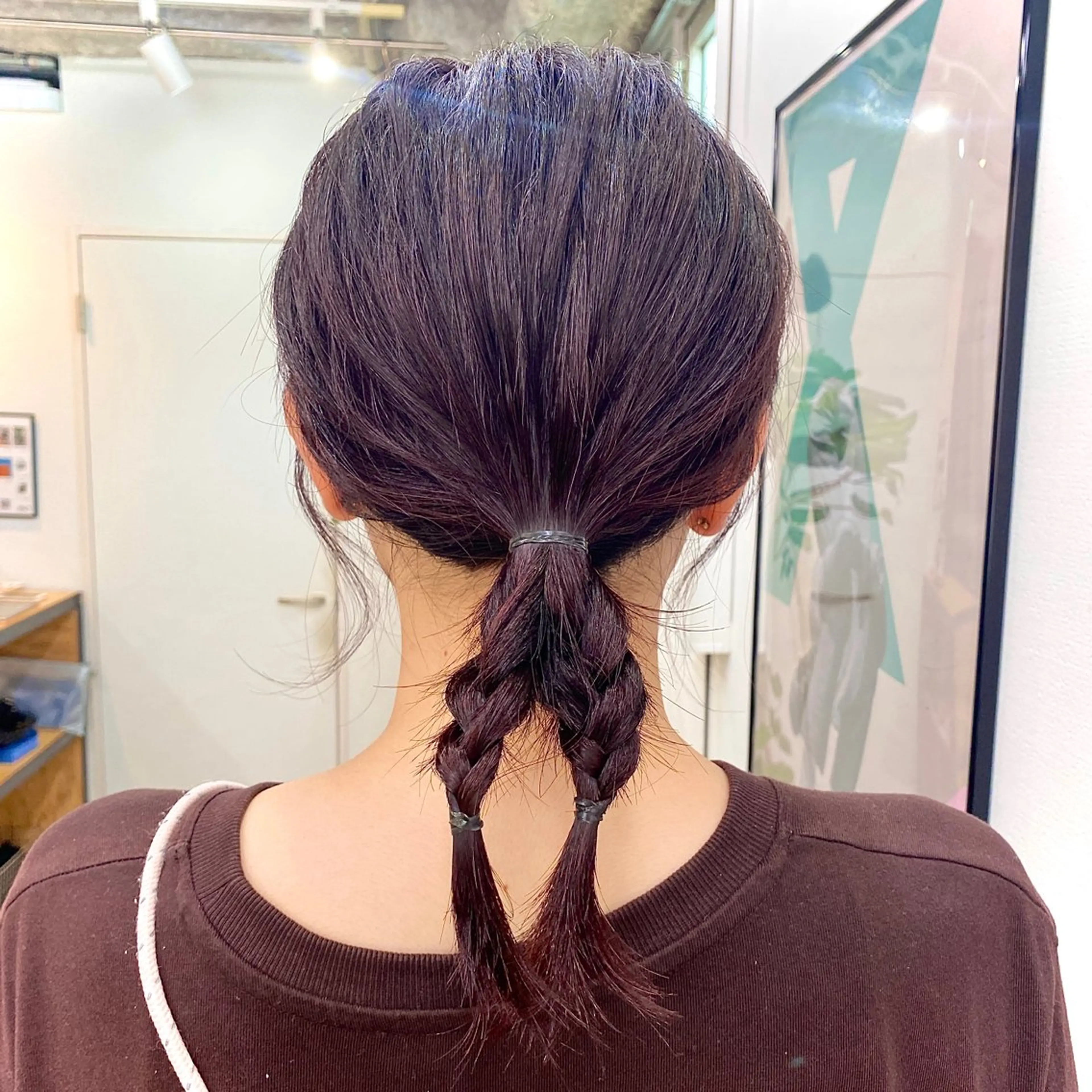 ミディアム カラー ヘアアレンジ 簡単アレンジ 暖色カラー/天神/ ヘイマサクラのヘアスタイル