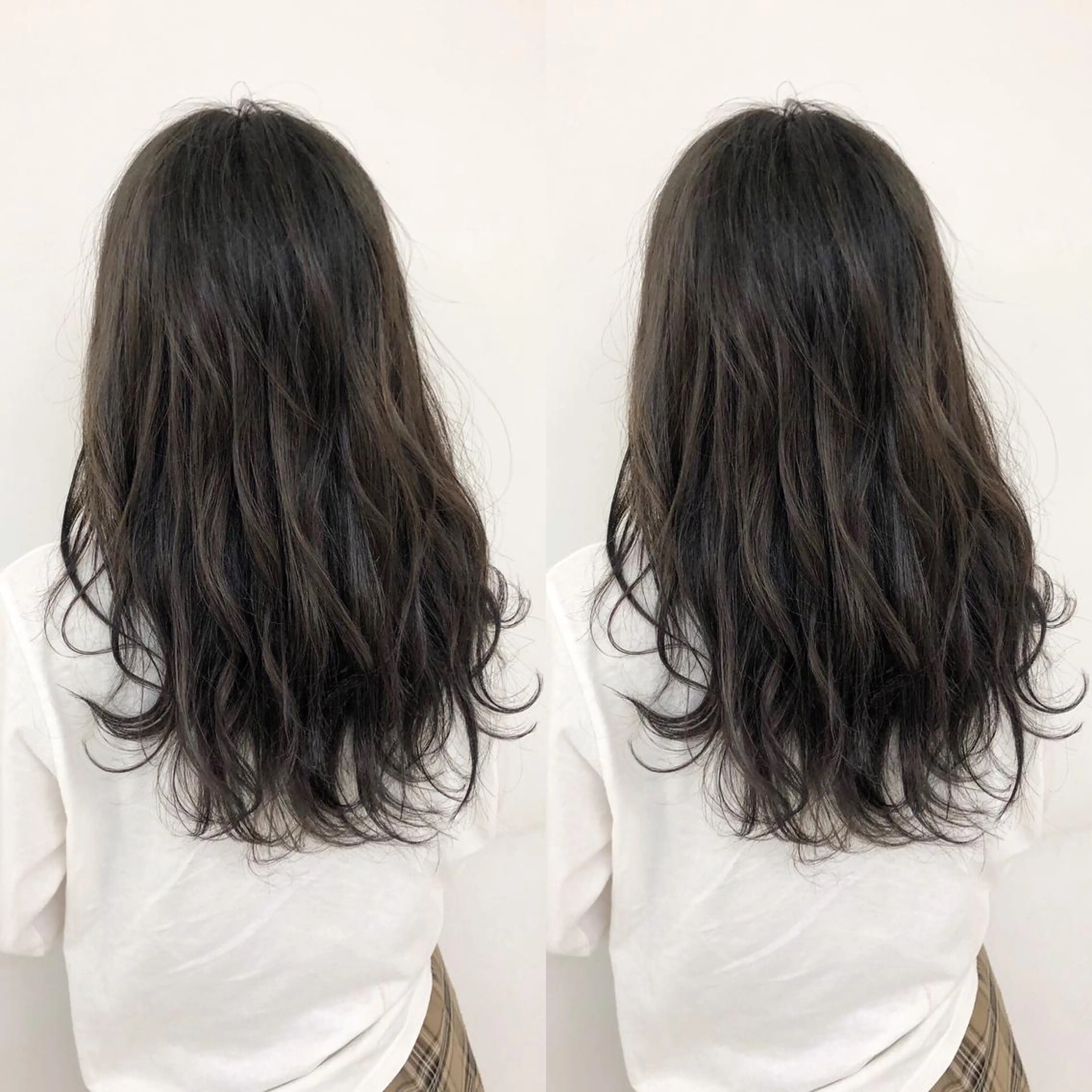 ロング カラー アッシュ バレイヤージュ ブリーチ 透明感カラー グラデーションカラー 三鷹で1番ショート ボブをカットする新谷のヘアスタイル