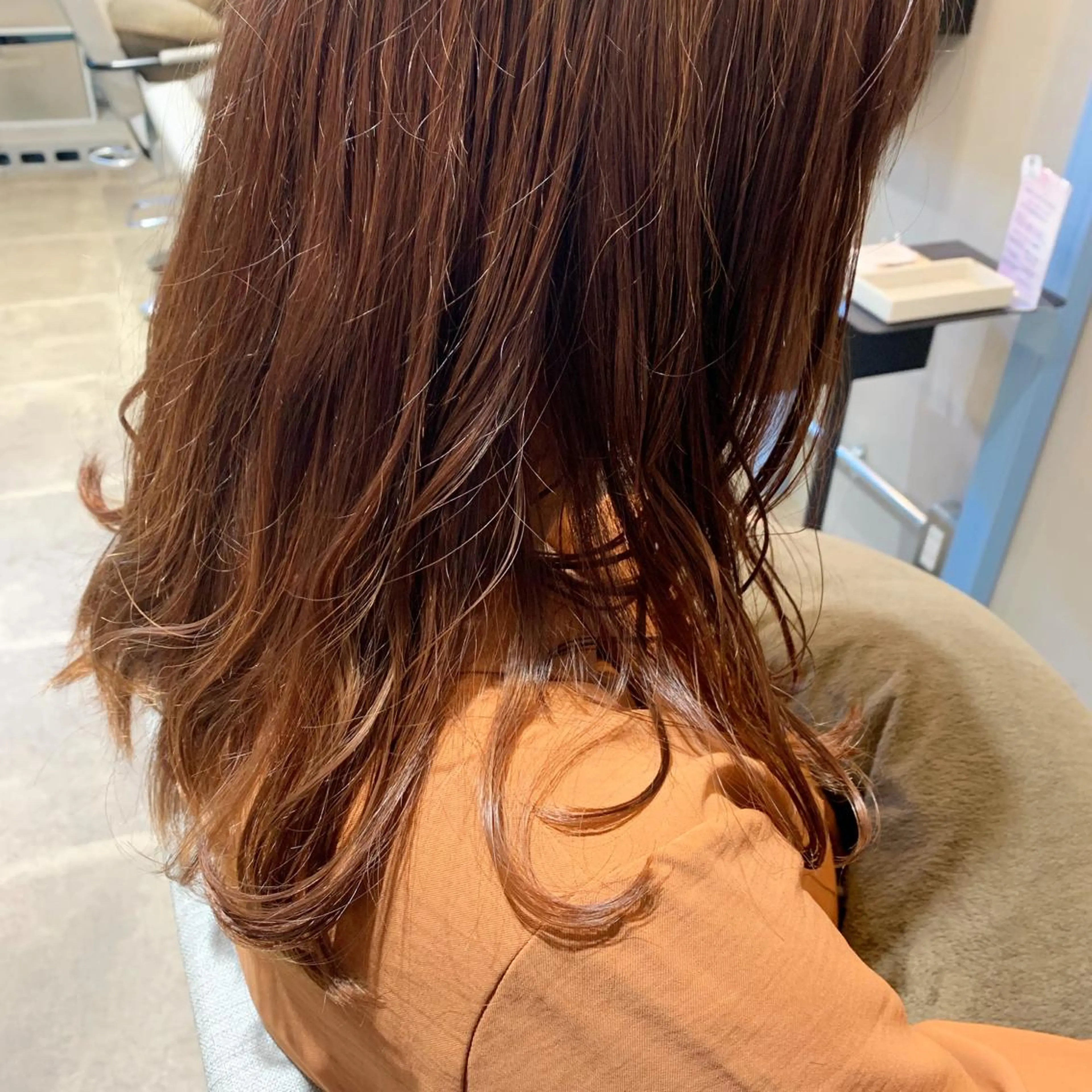 カラー アプリコットブラウン ブラウンカラー ボブ/暖色/デザイン KOYUKI⛄️のヘアスタイル