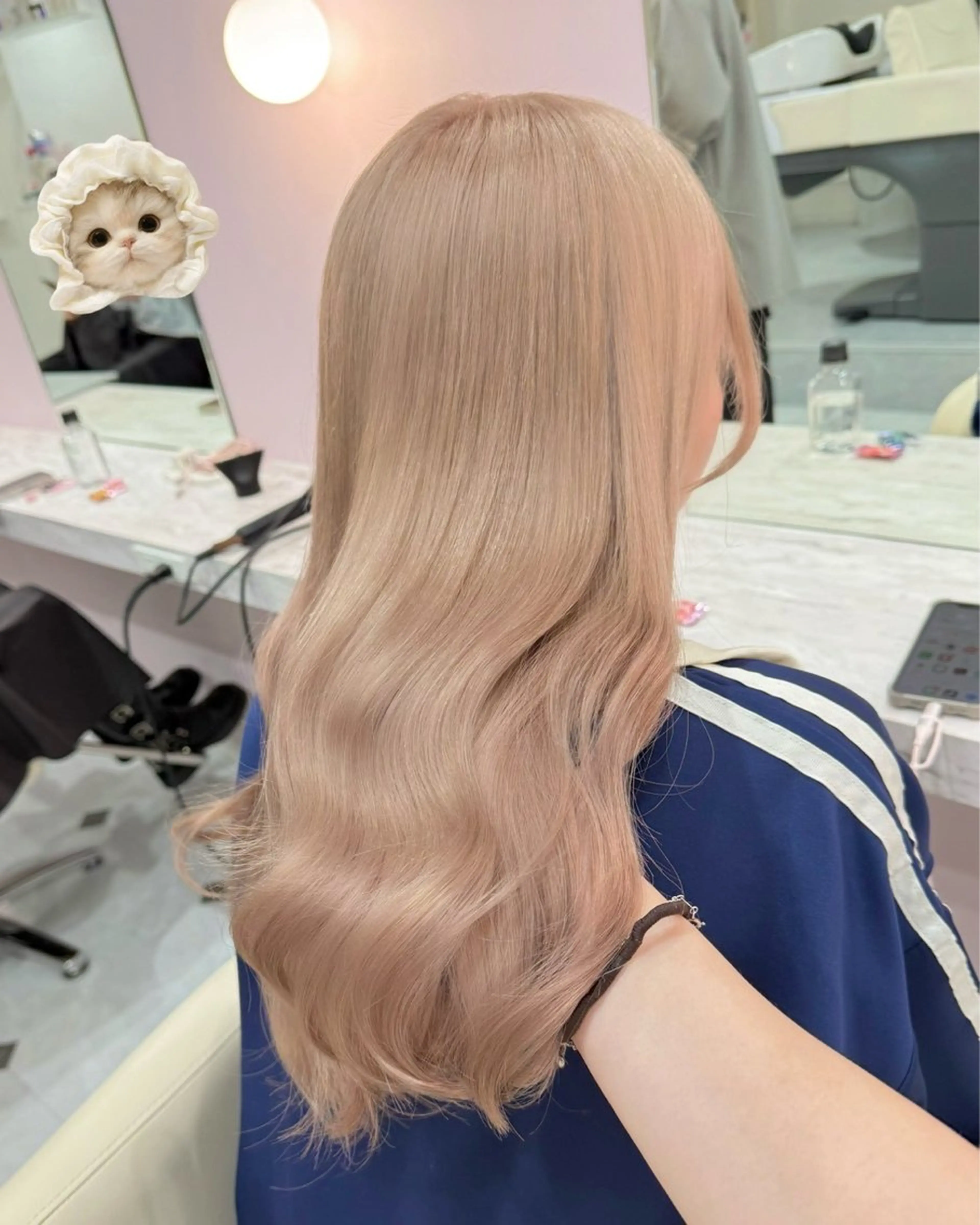 ロング カラー ブリーチ 透明感カラー ハイトーンカラー ラベンダーカラー ラベンダーピンク ヘアカラー ハイトーンカラー💞 くるみ🎀のヘアスタイル