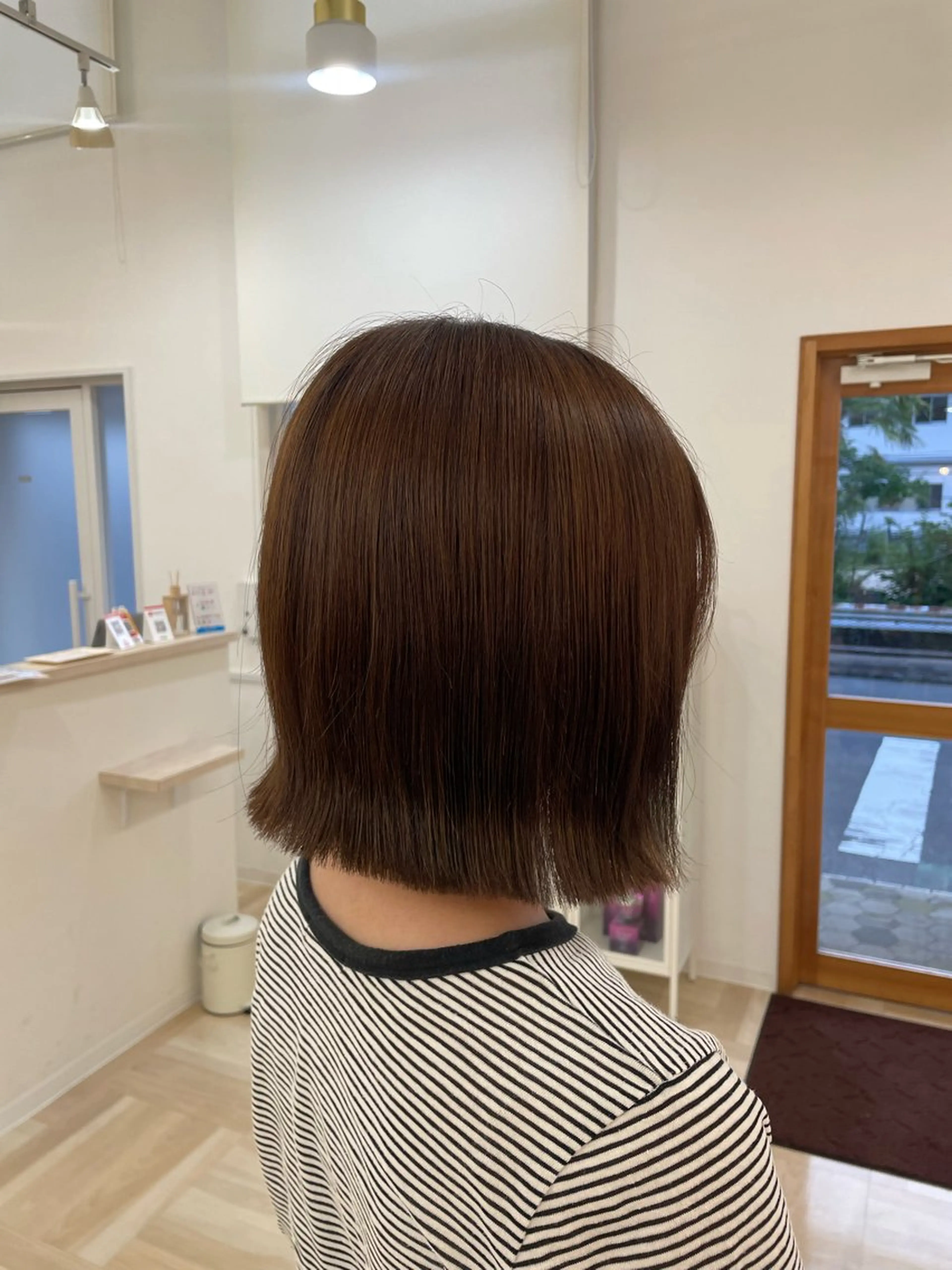 ショート 切りっぱなしボブ ボブ 川下 葉音のヘアスタイル