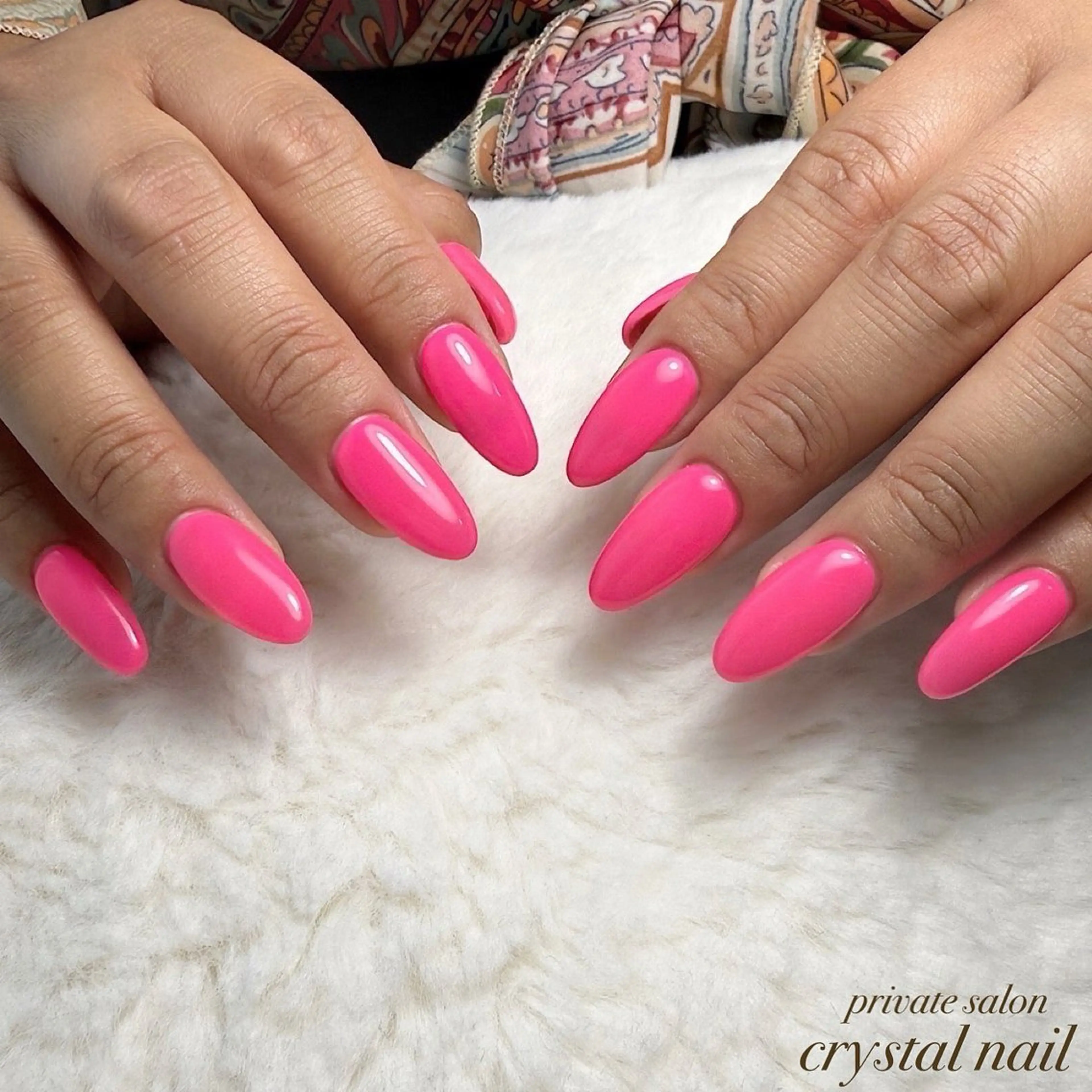 ネイル ピンク Crystal Nailのネイルデザイン