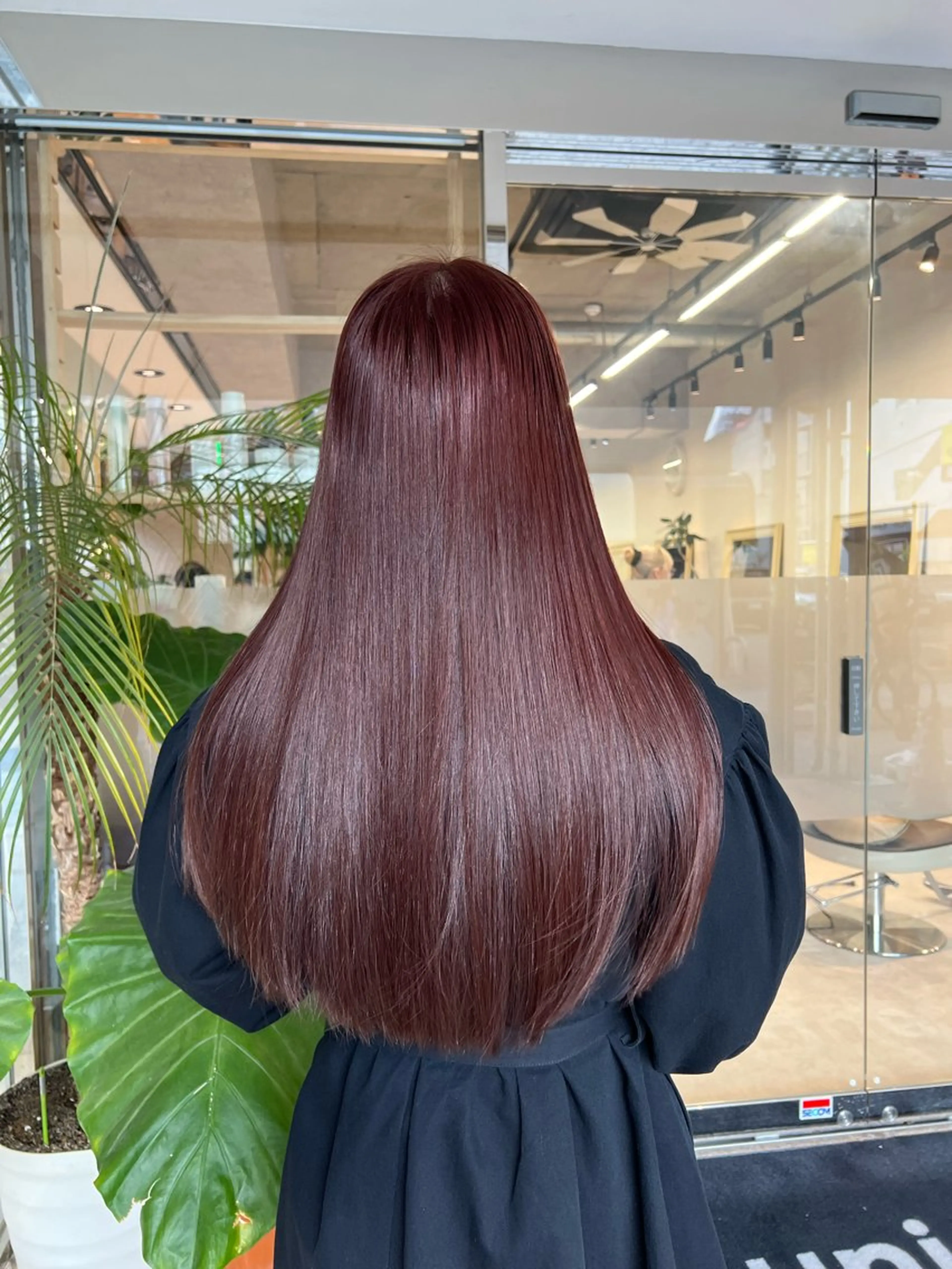 ロング カラー 縮毛矯正/ブリーチ 無しWカラーのヘアスタイル