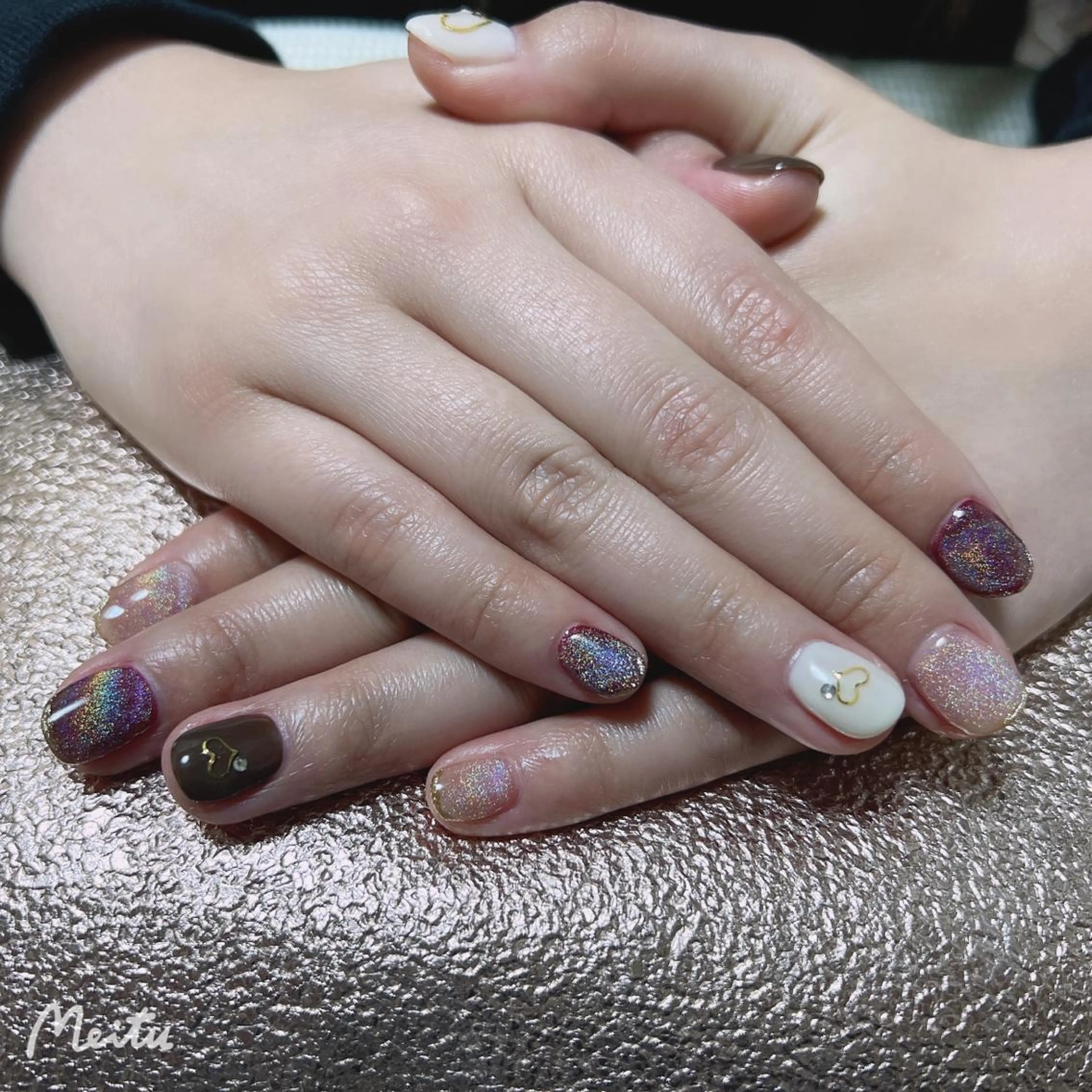 ネイル オーロラネイル マグネットネイル 林 ✨syousyouのネイルデザイン