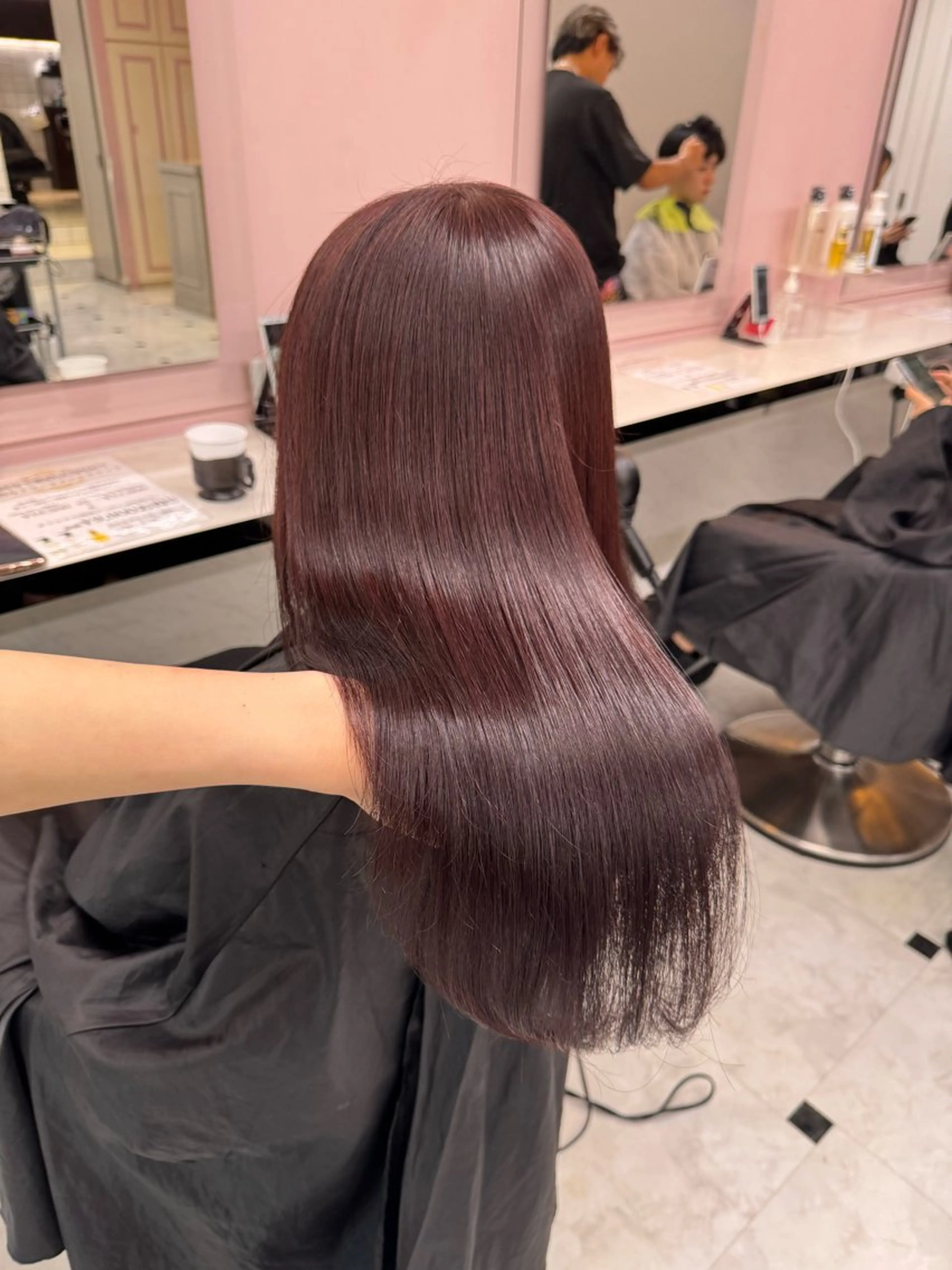 セミロング ヘアカラー トリートメント ヘッドスパ ヘアセット ♥️韓国/ガーリー 暖色misa♥️のヘアスタイル