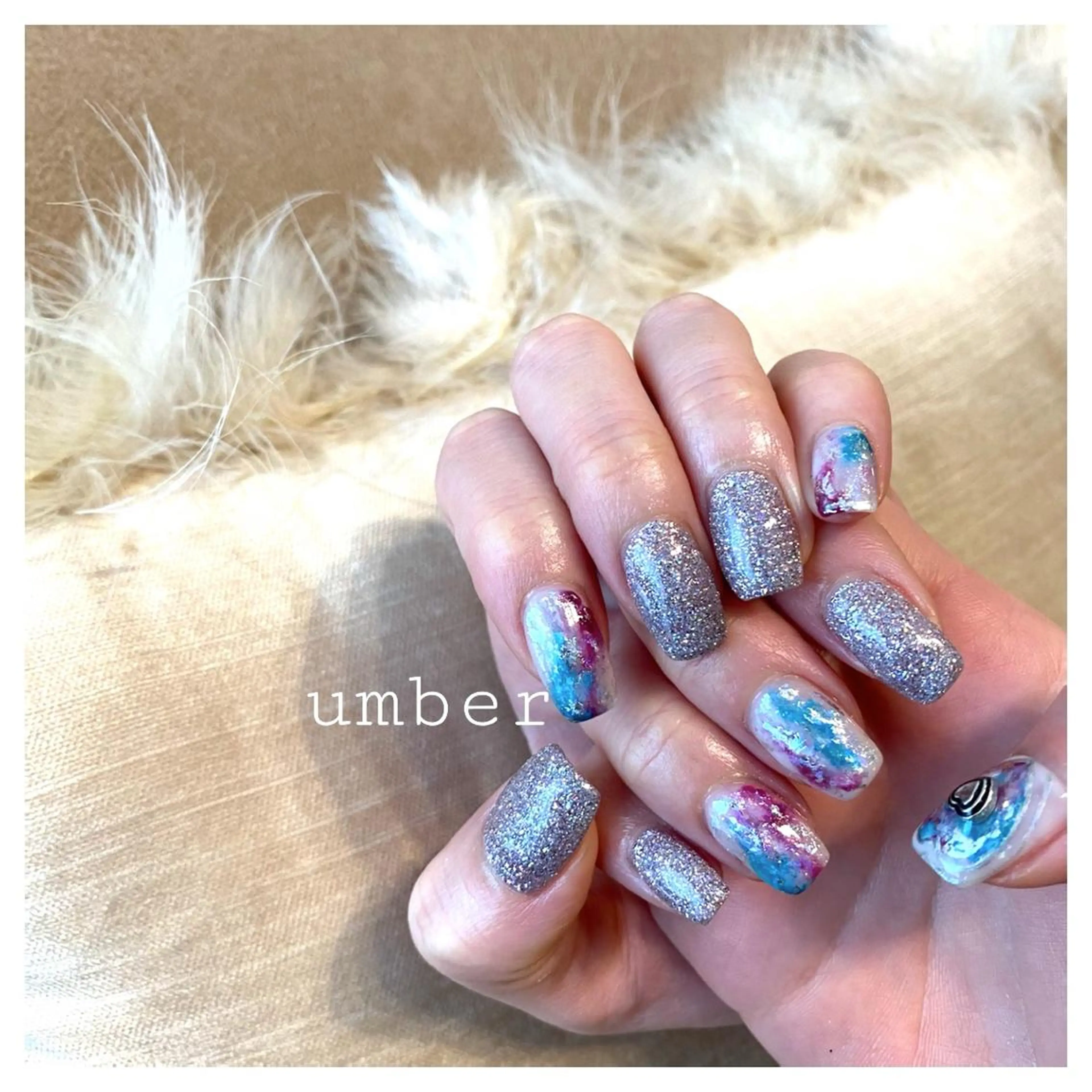 ネイル クリアネイル フラッシュネイル フットネイル フレンチネイル キラキラネイル ハンドネイル umber 三茶1分のネイルデザイン