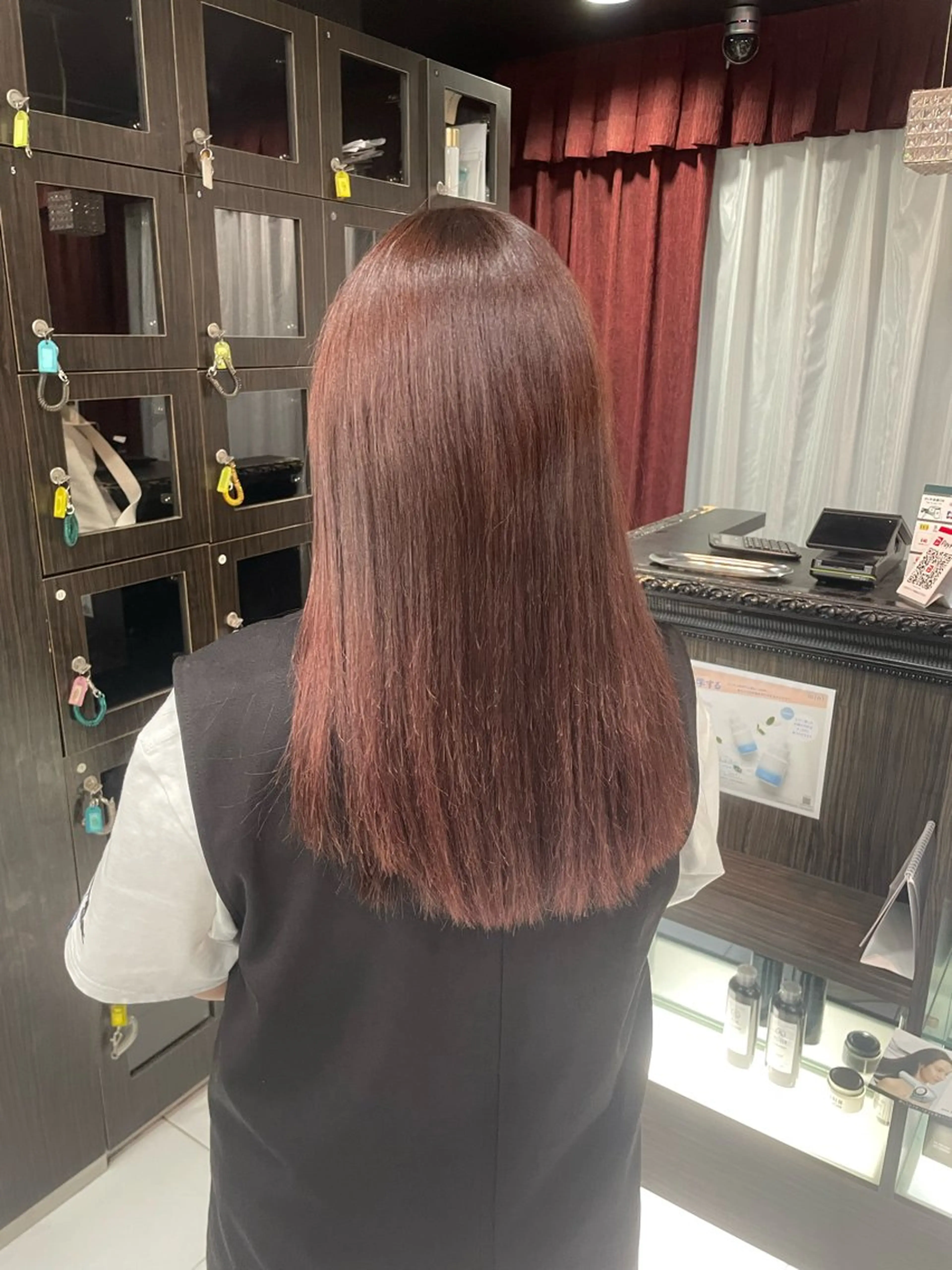 ロング レッドブラウン 量産ヘアセット/ ヘアメAyakaのヘアスタイル