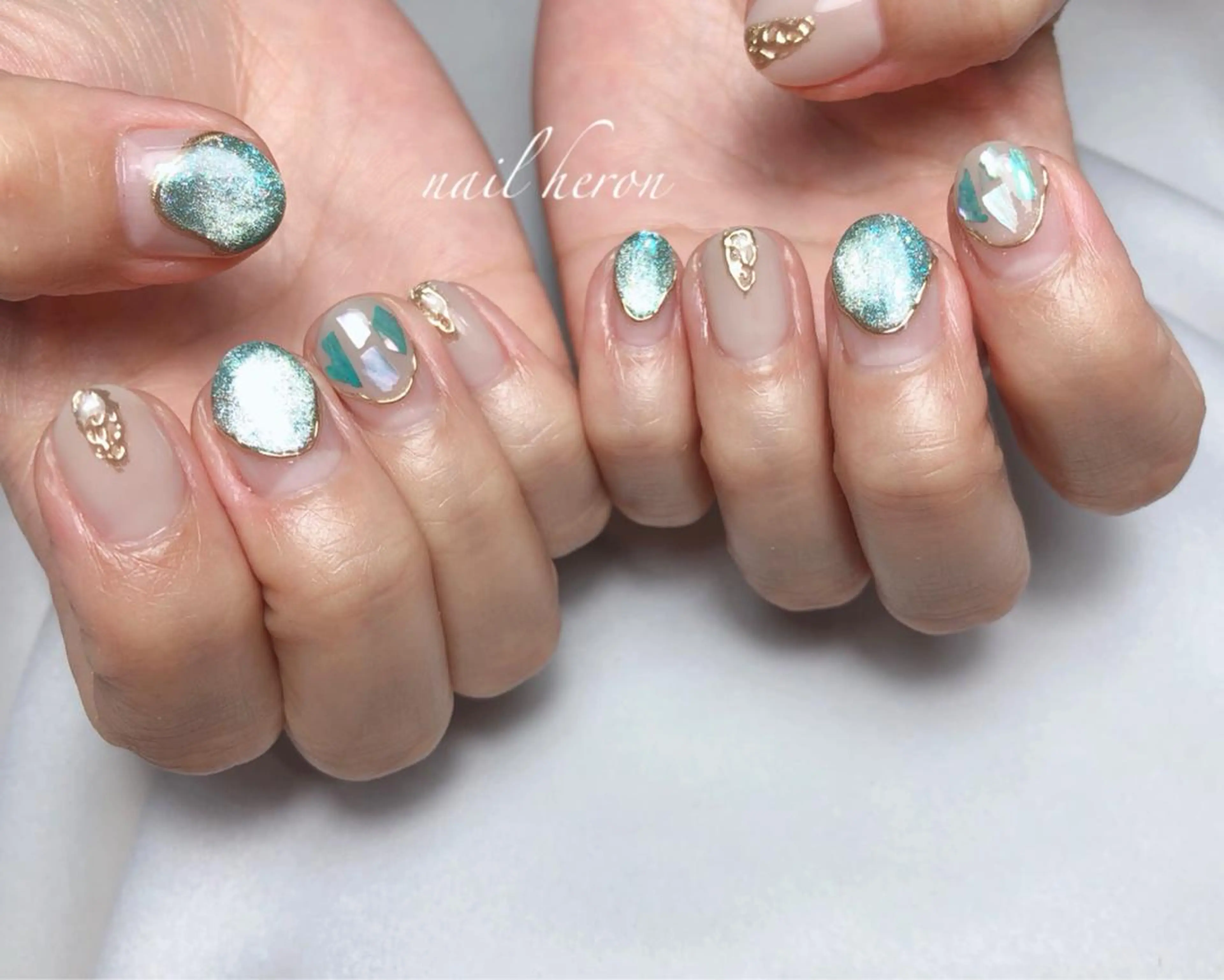 ネイル マグネットネイル ハンドネイル nail heron所属・saki_ nail heronのネイルデザイン