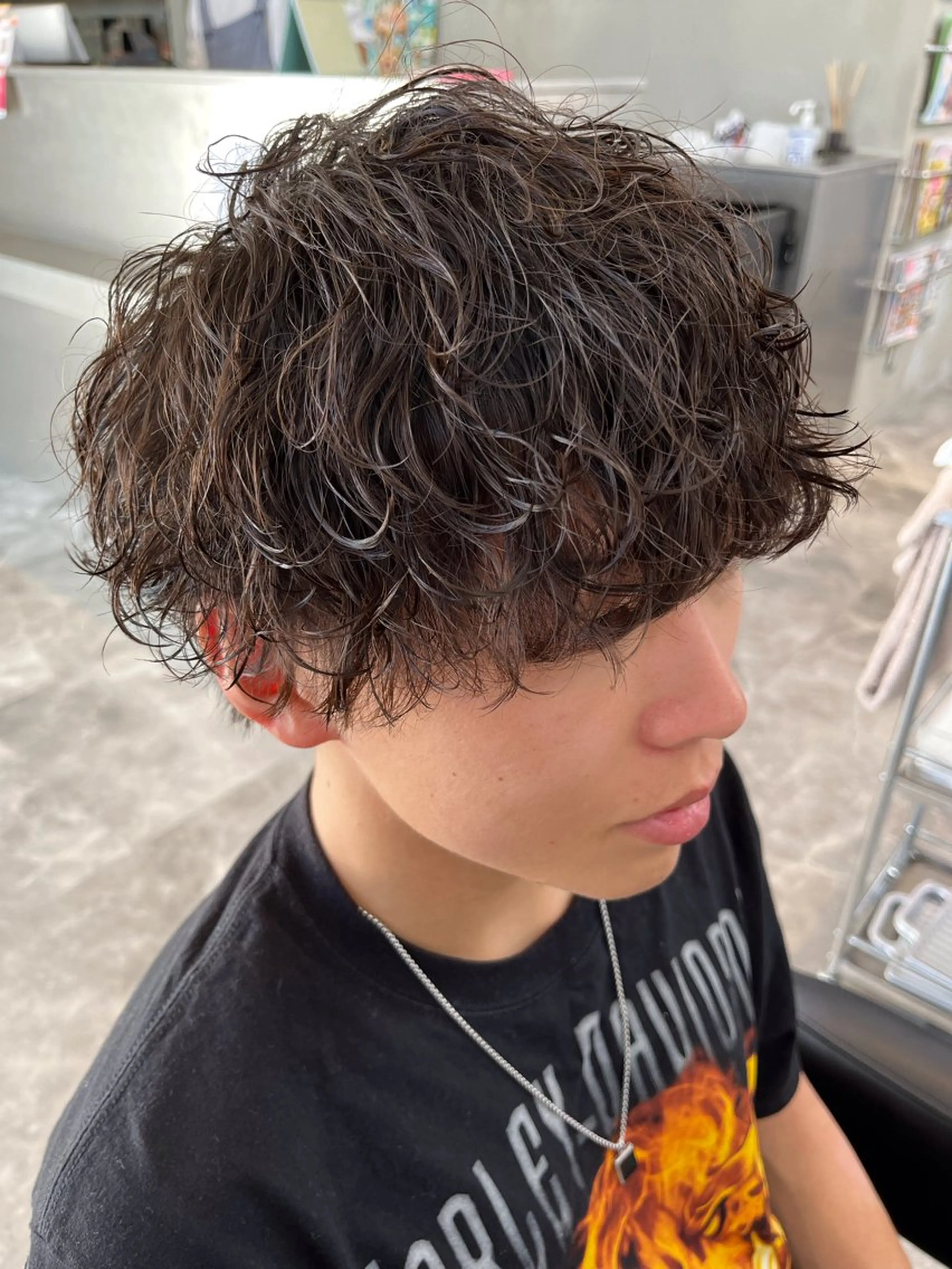 パーマ メンズ カット パーマ ⚡️メンズ/波巻き/ 片岡篤宣/水戸⚡️のヘアスタイル