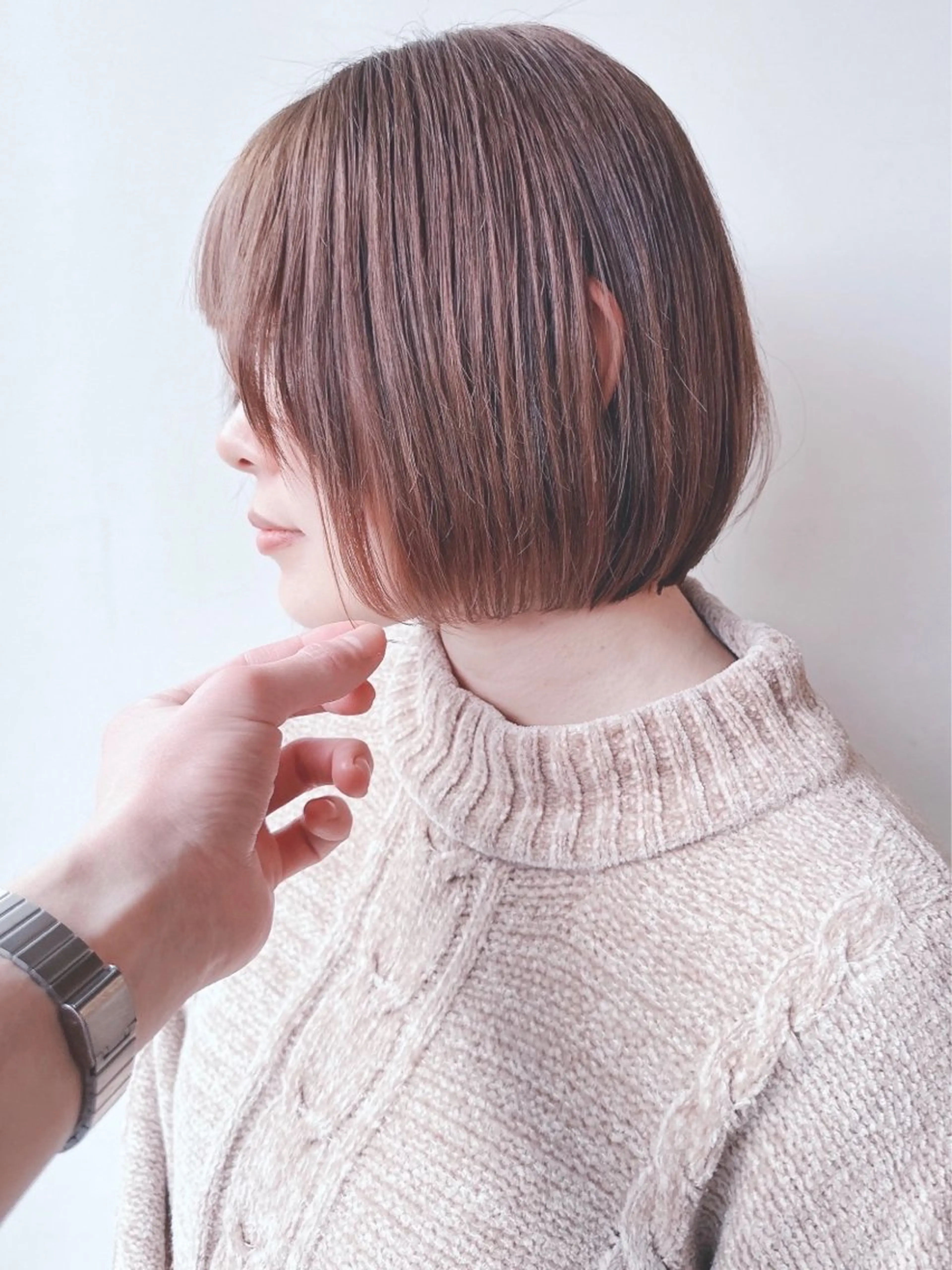 ショート ヘアカラー トリートメント ボブ/ゆるふわ ボブパーマ/とういのヘアスタイル