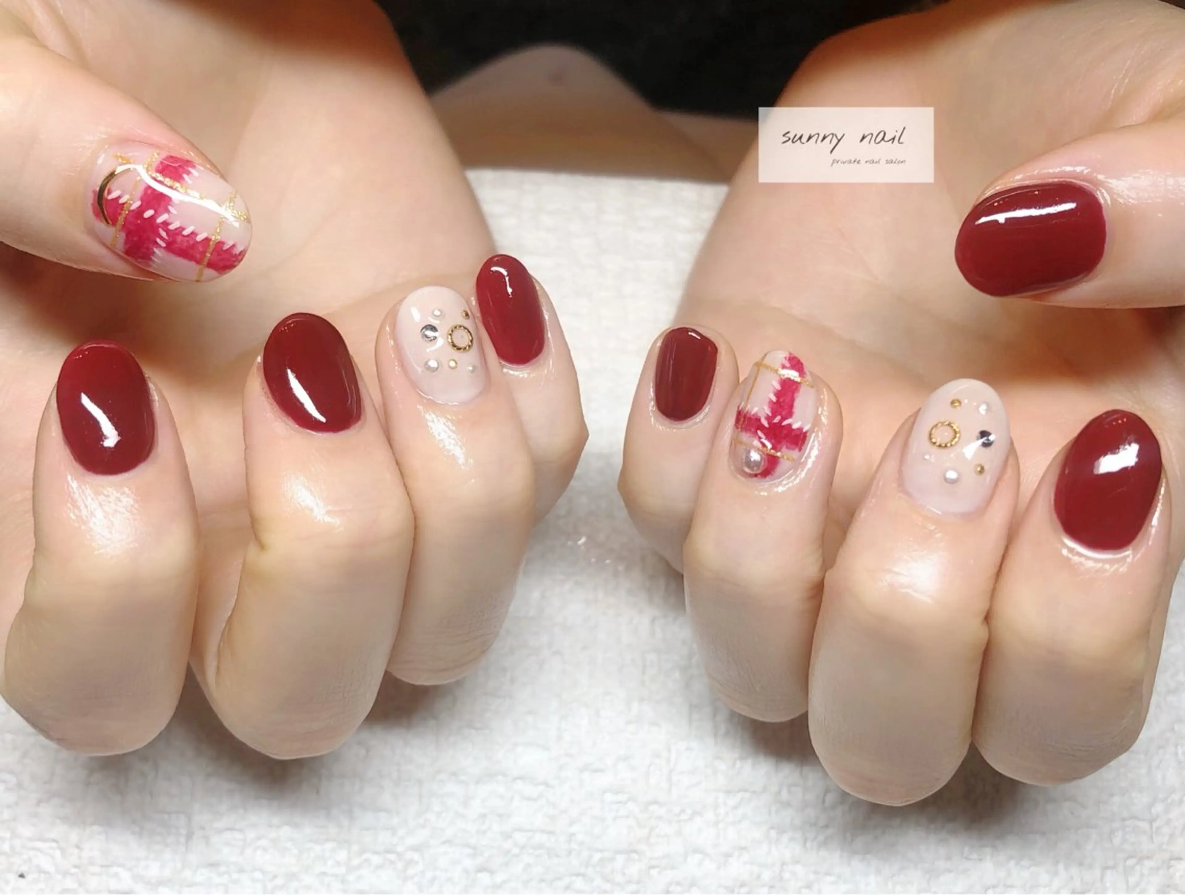 ネイル ボルドー sunny nailのネイルデザイン