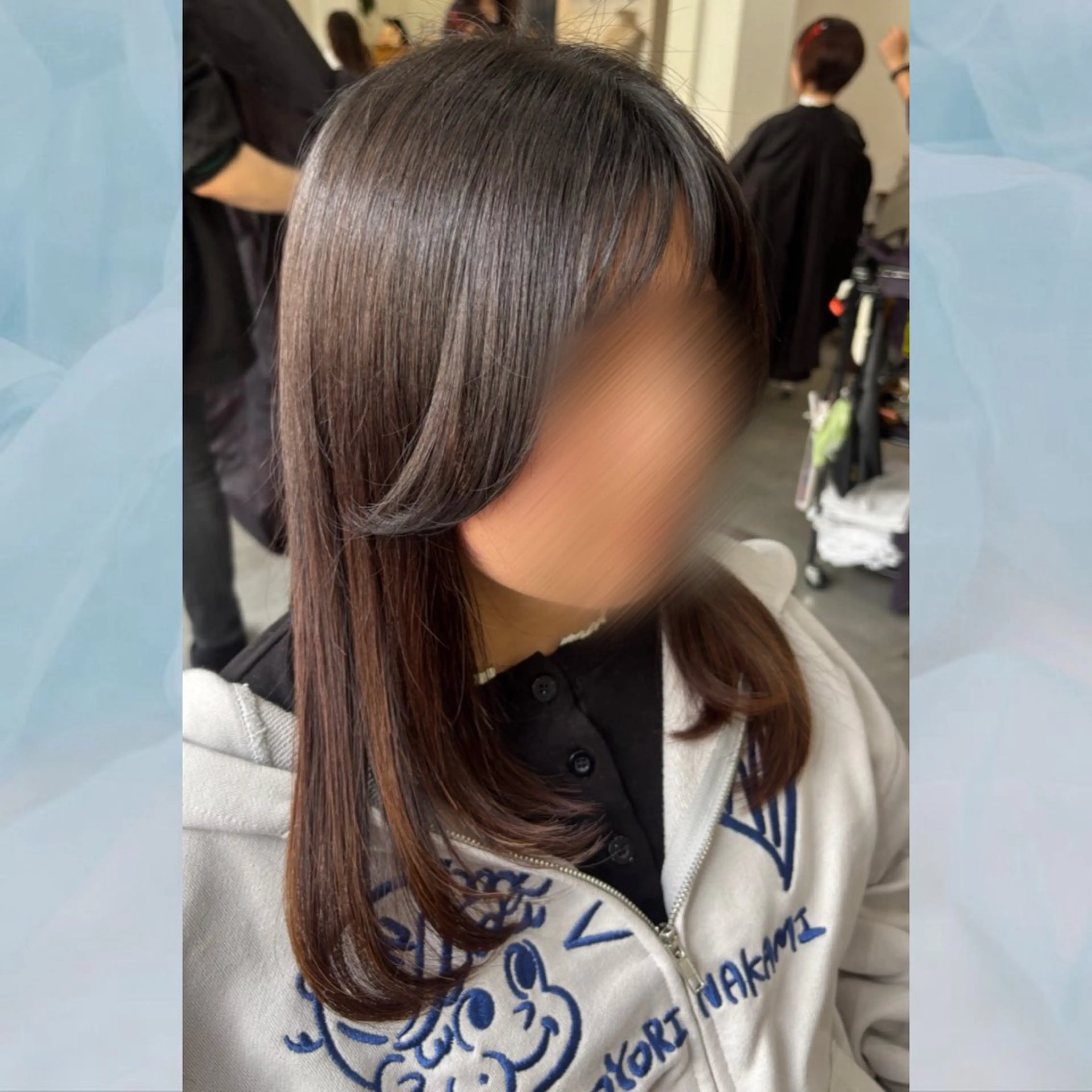 セミロング レイヤーカット 河原 彩心【練習モデル】のヘアスタイル