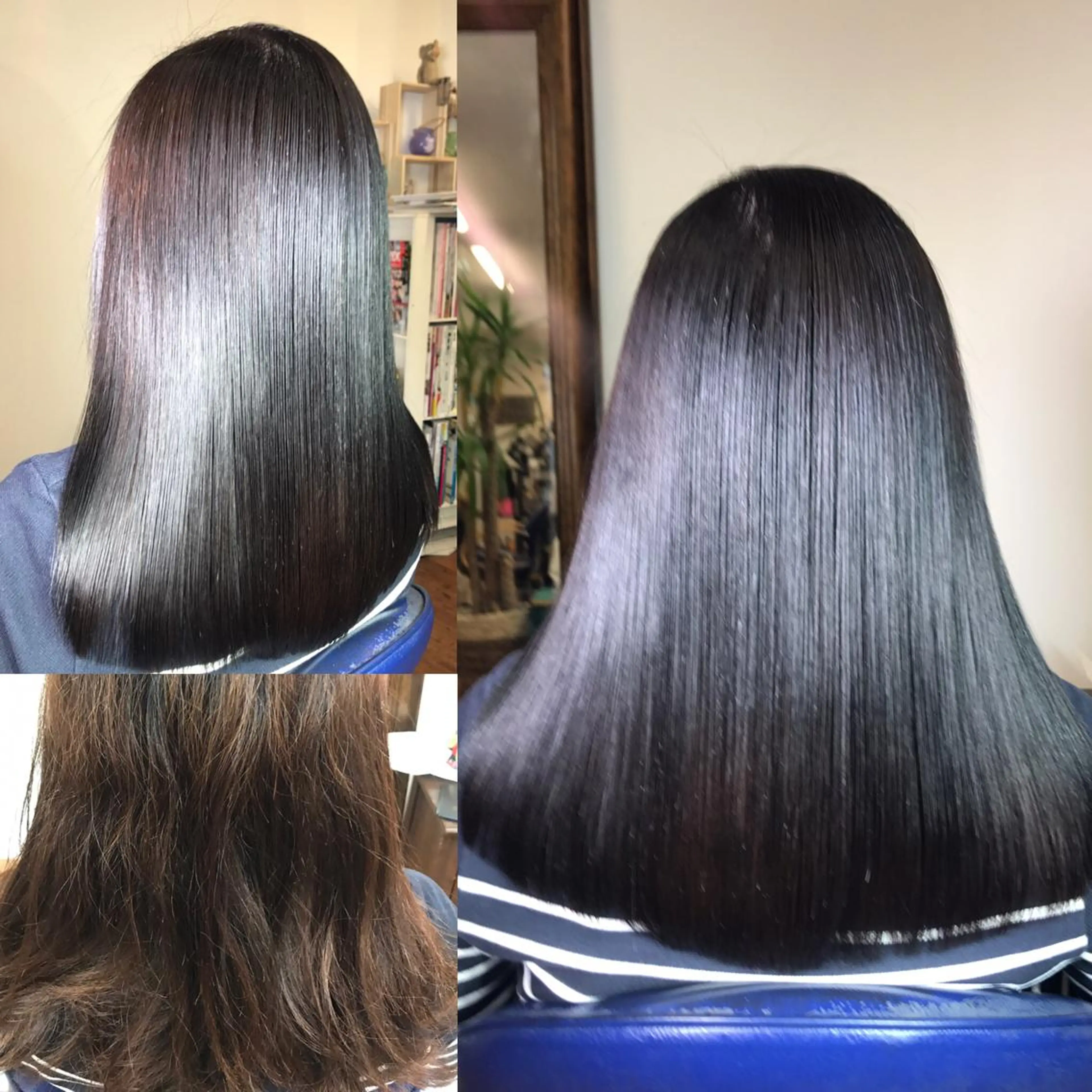 セミロング 縮毛矯正 江袋 敏昭のヘアスタイル