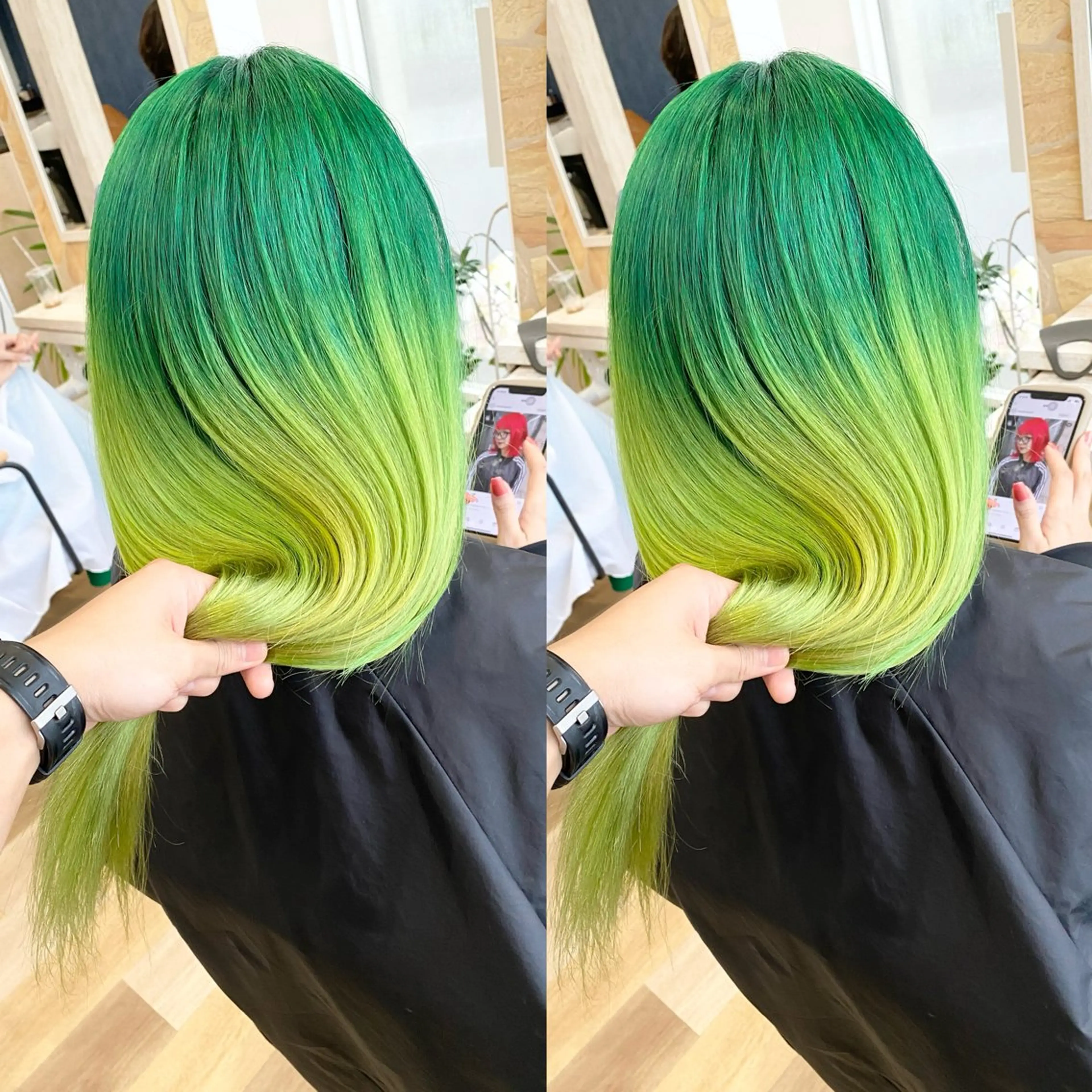 ロング カット ヘアカラー トリートメント ケアブリーチ 黒瀬有汰のヘアスタイル