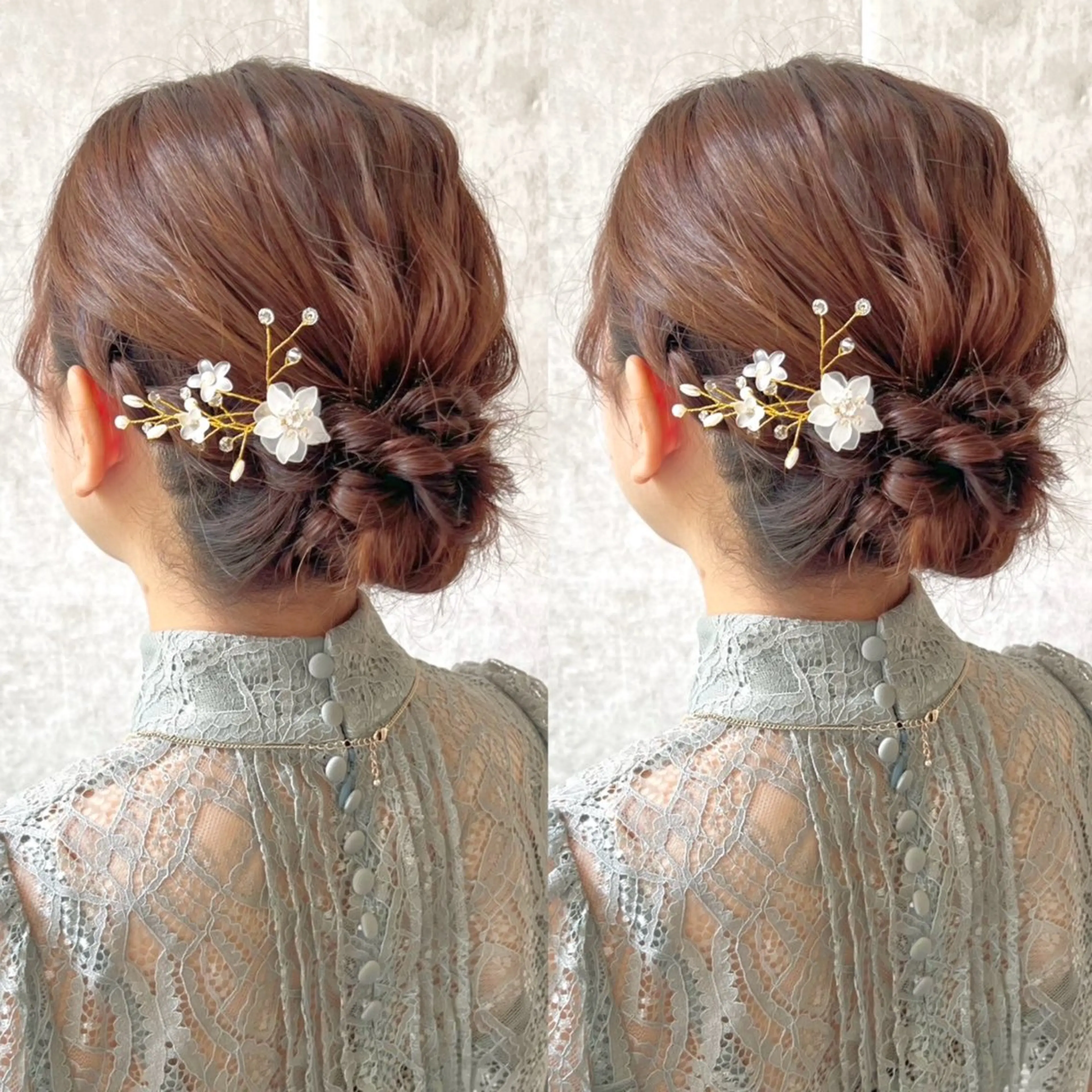 セミロング ヘアアレンジ ヘアセット ヘアメ🎀推しカラー 🥣横浜/しほ🧸のヘアスタイル