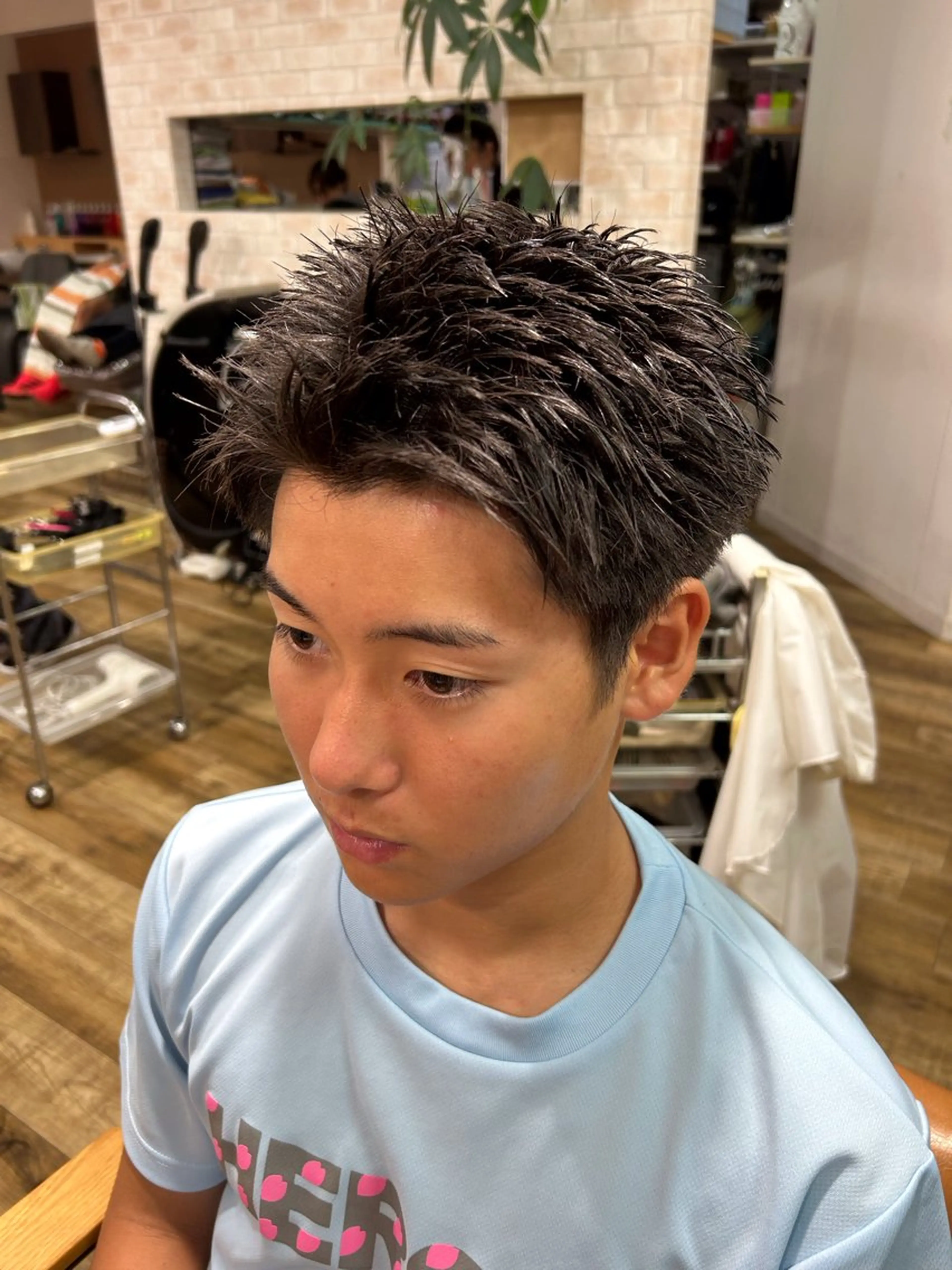 ショート メンズ メンズパーマ スパイキーショート ショートヘア カット 鶴田 将清のヘアスタイル