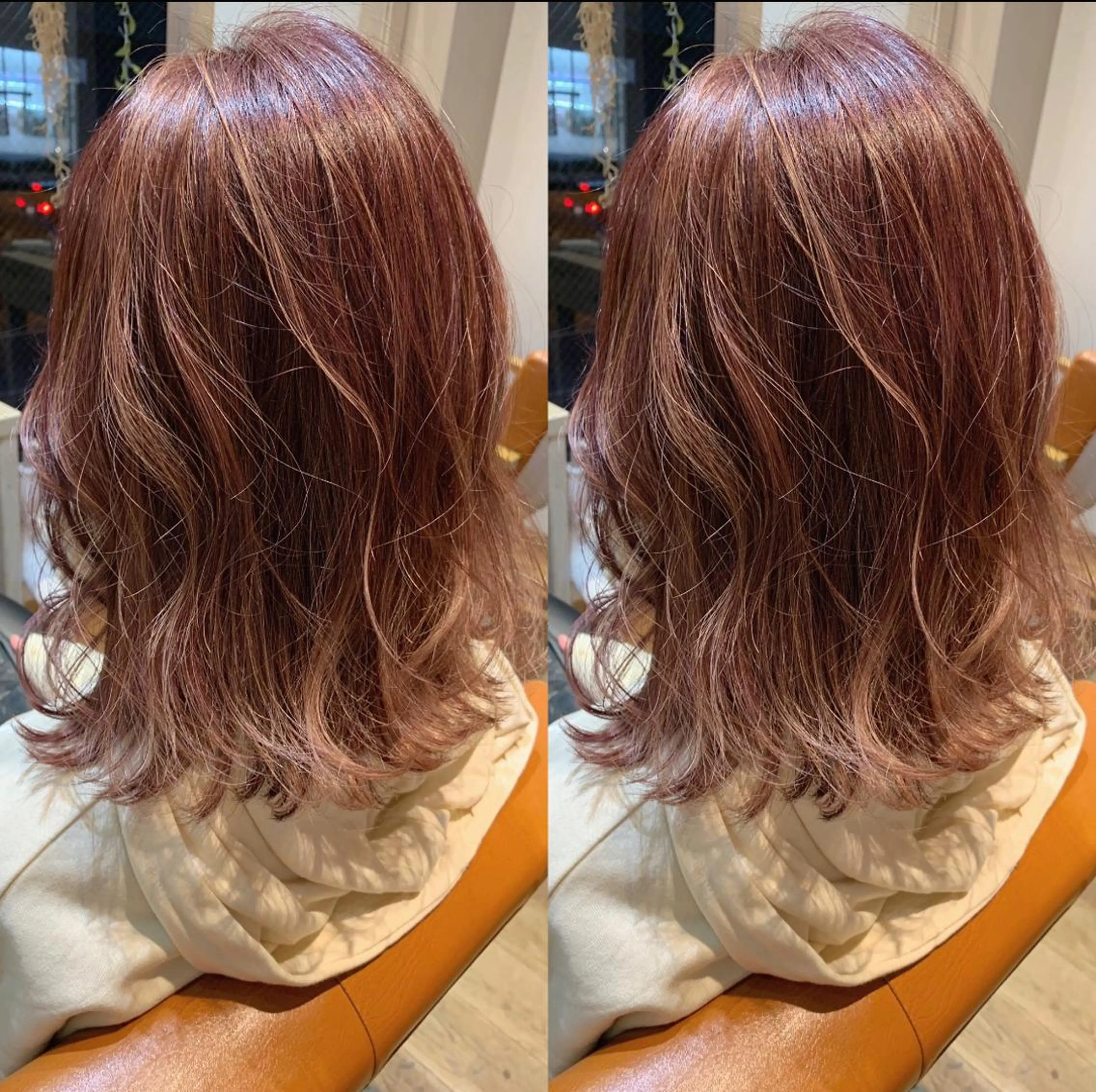 ミディアム カラー ヘアアレンジ ベージュカラー ハイライトカラー イルミナカラー ピンクカラー ピンクベージュ 髪質改善特化 ミサワコウキのヘアスタイル