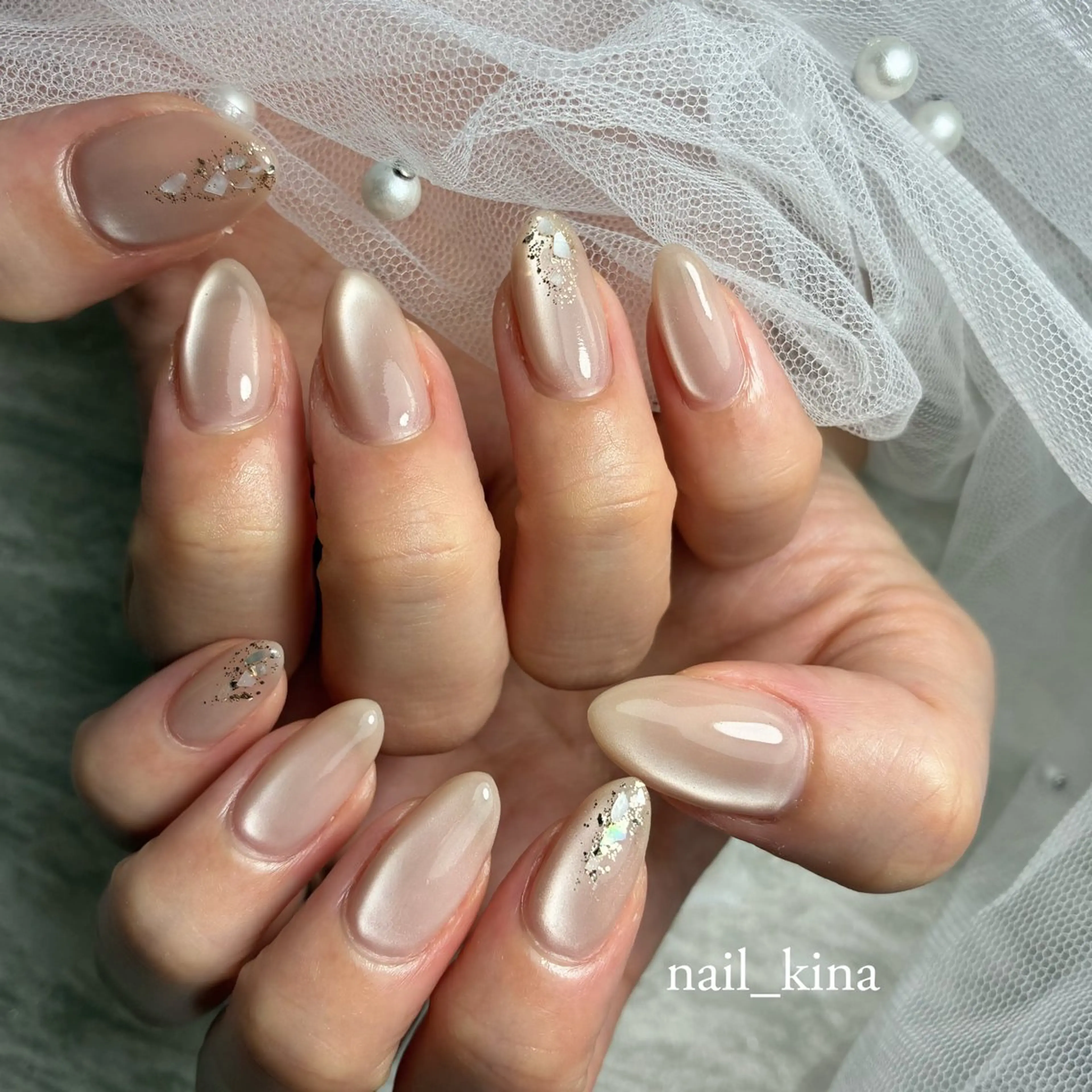 ネイル ジェルネイル マグネットネイル パラジェル nail_ kinaのネイルデザイン