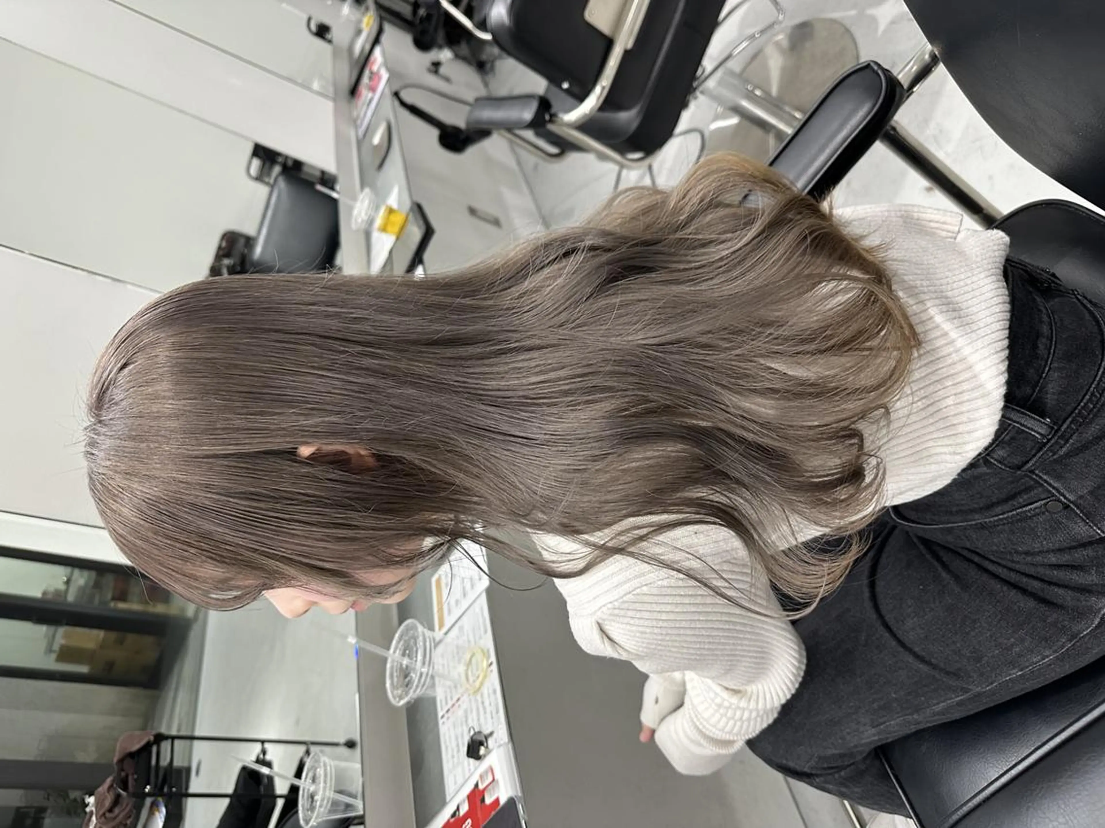 ロング ヘアカラー トリートメント ベージュカラー/ 新潟/万代/なお🎀のヘアスタイル