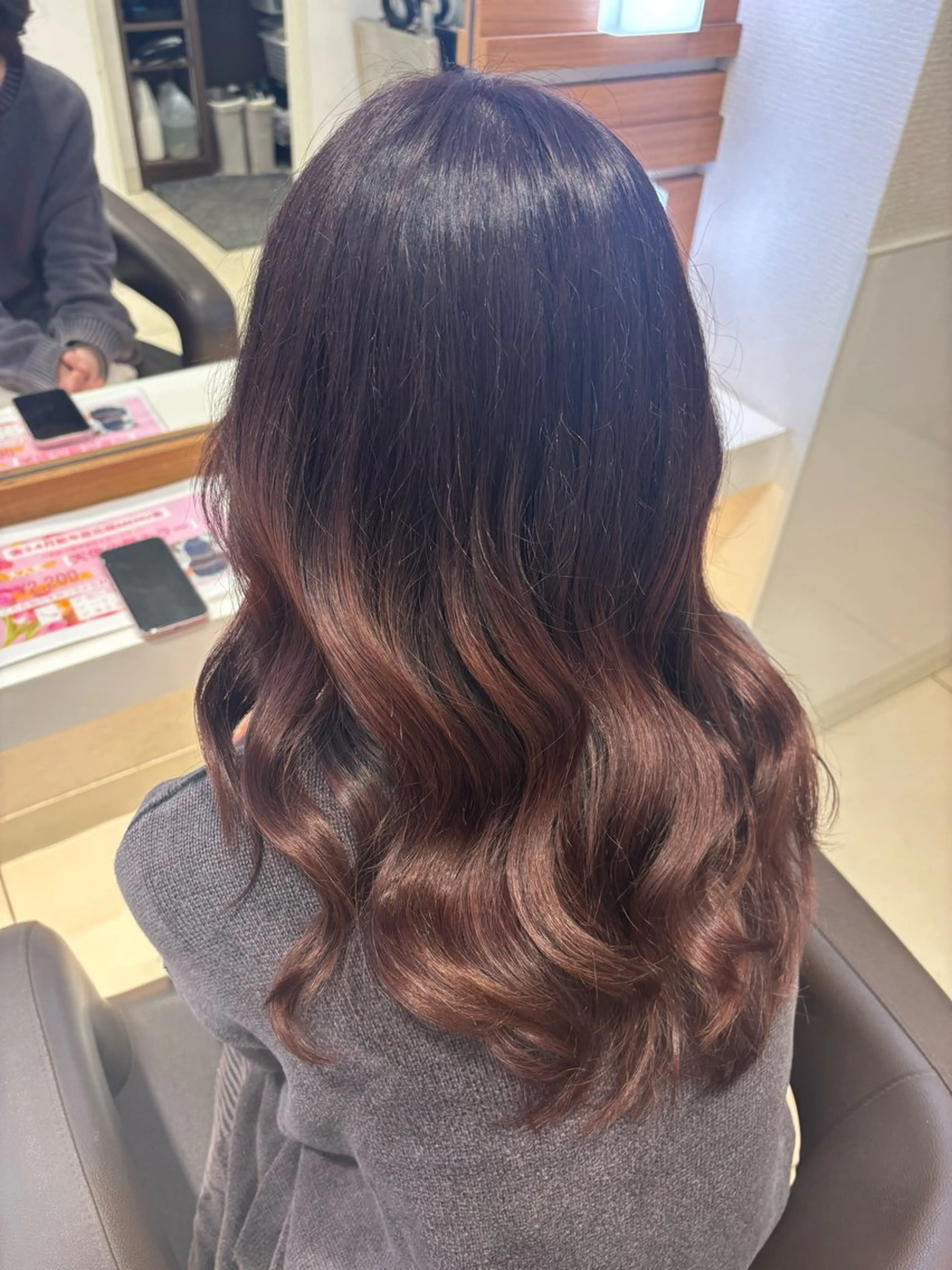 ロング パーマ カット パーマ 🫧【ちゅるんカラ ー】あいみ🫧のヘアスタイル