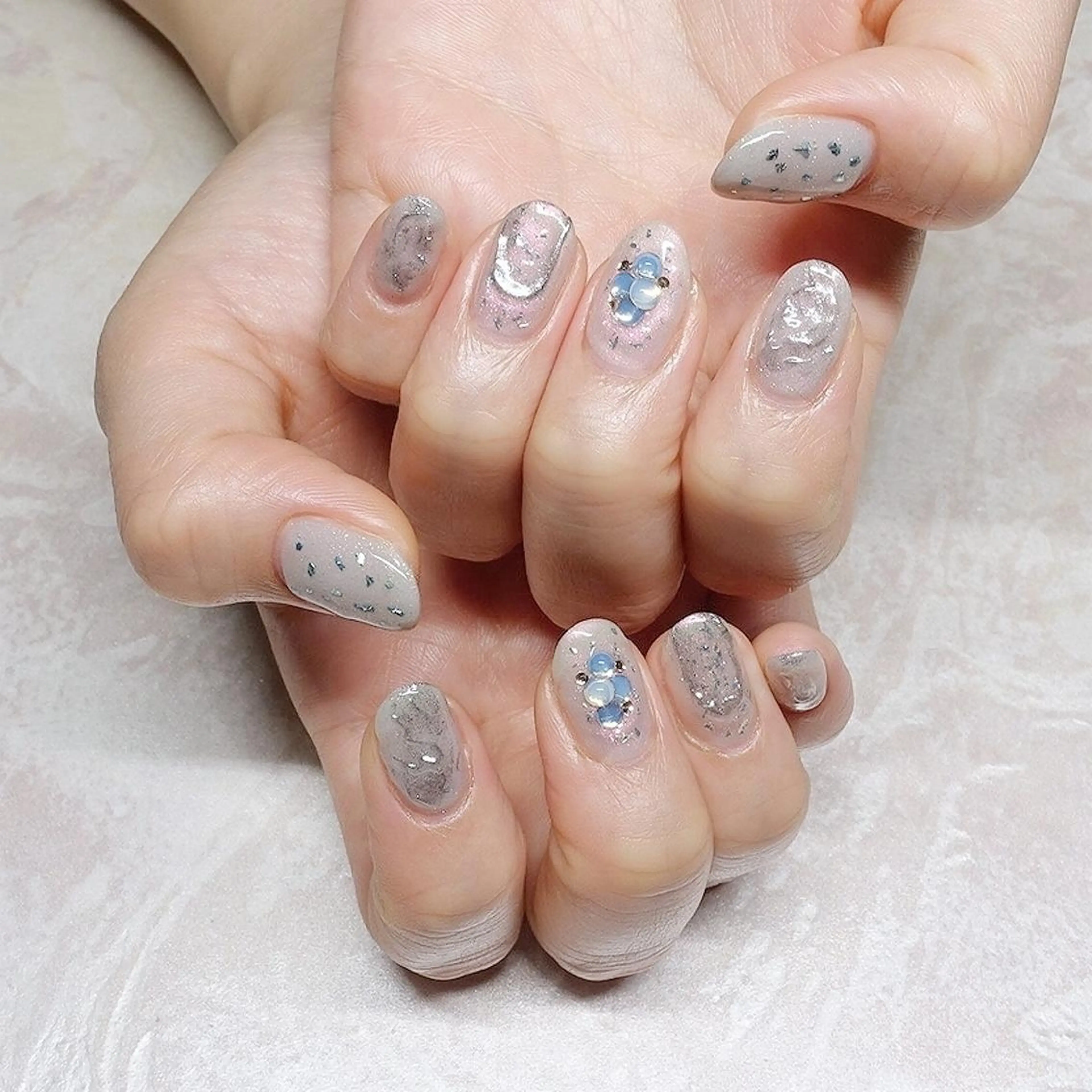 ネイル ニュアンスネイル ショートネイル gemickle nailのネイルデザイン