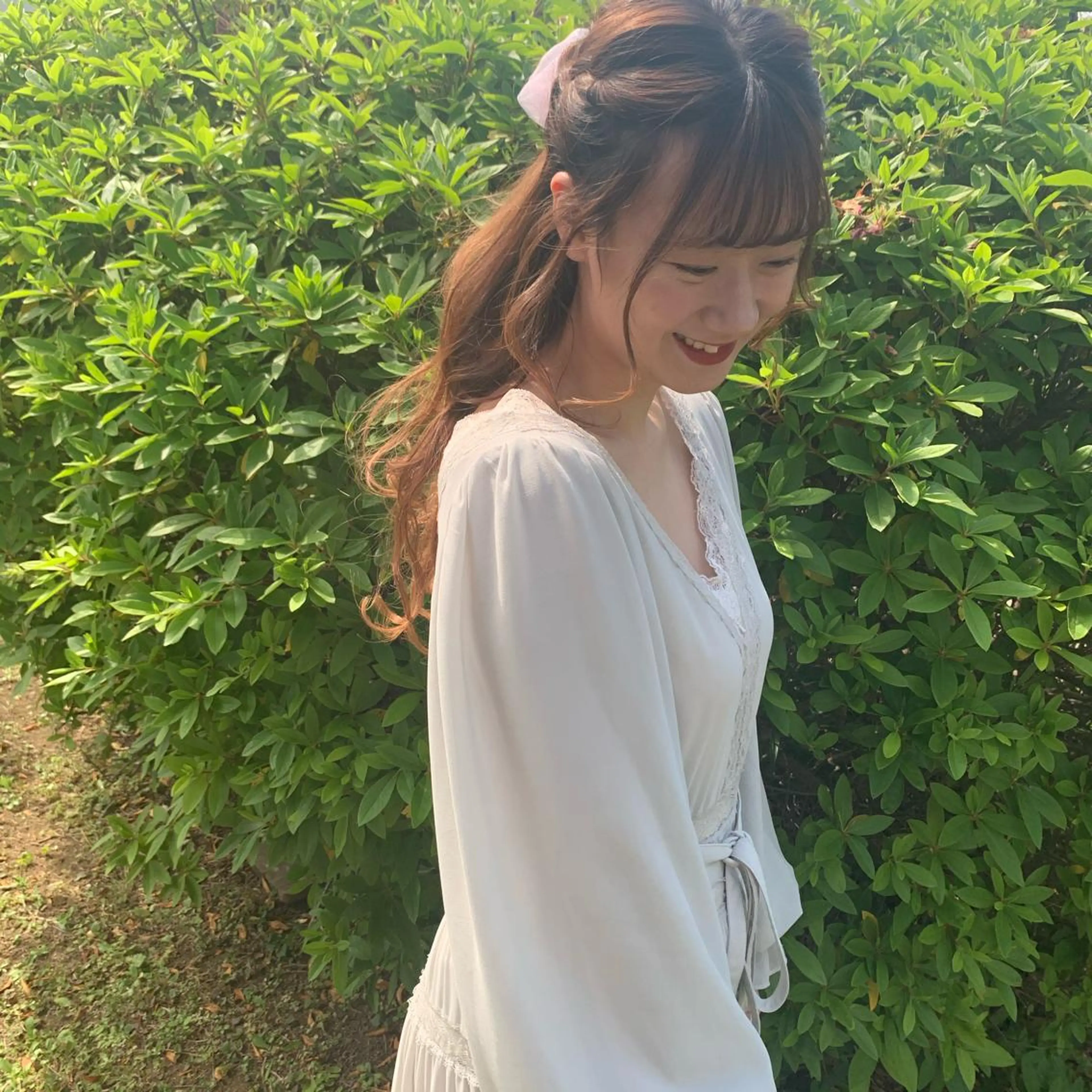 ミディアム Toiro所属・🤎小顔レイヤー /ベージュ🤎友香のヘアスタイル