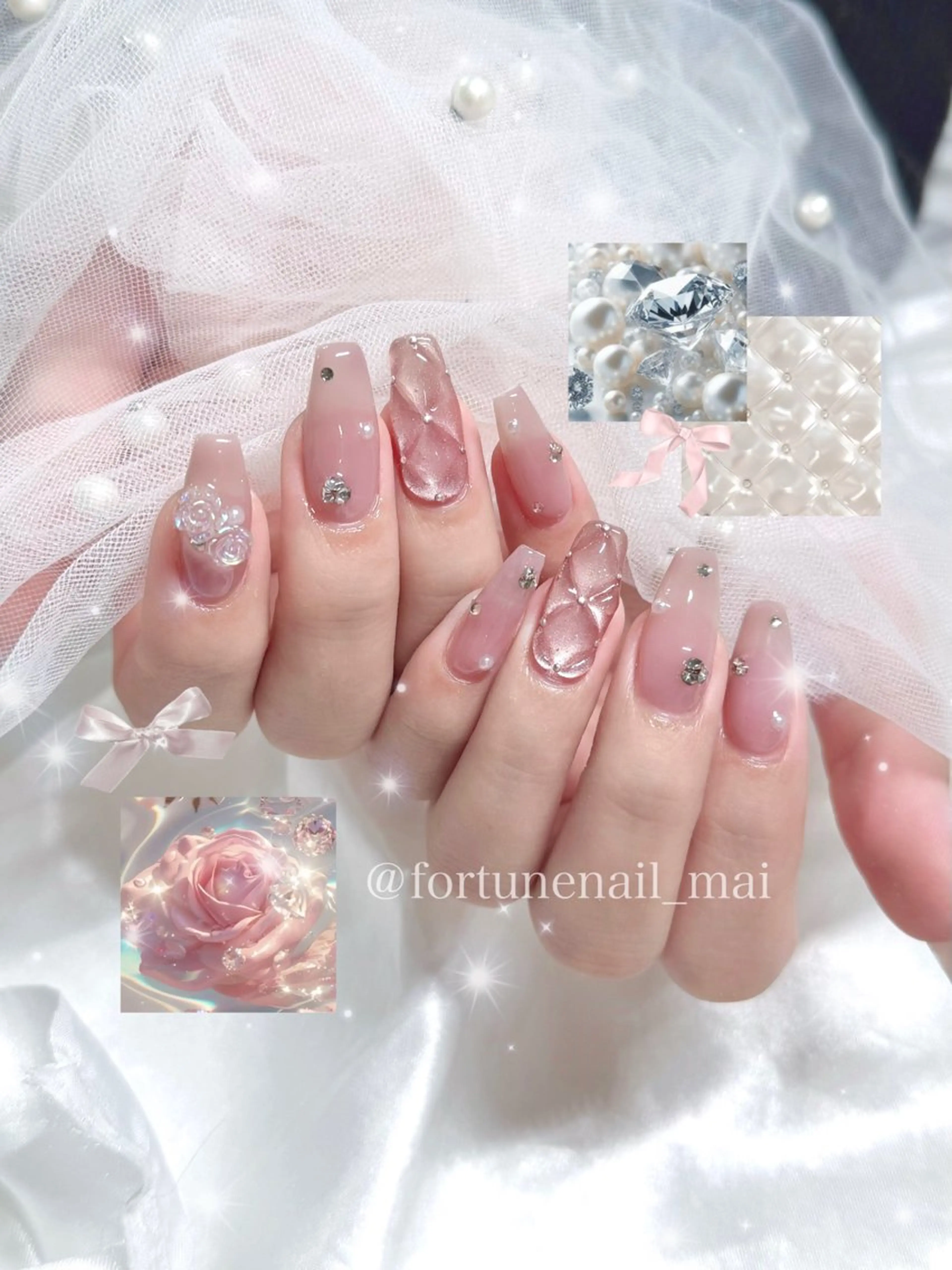 ネイル ハンドネイル 🎀Mai 🎀5/10空⋆.✩のネイルデザイン