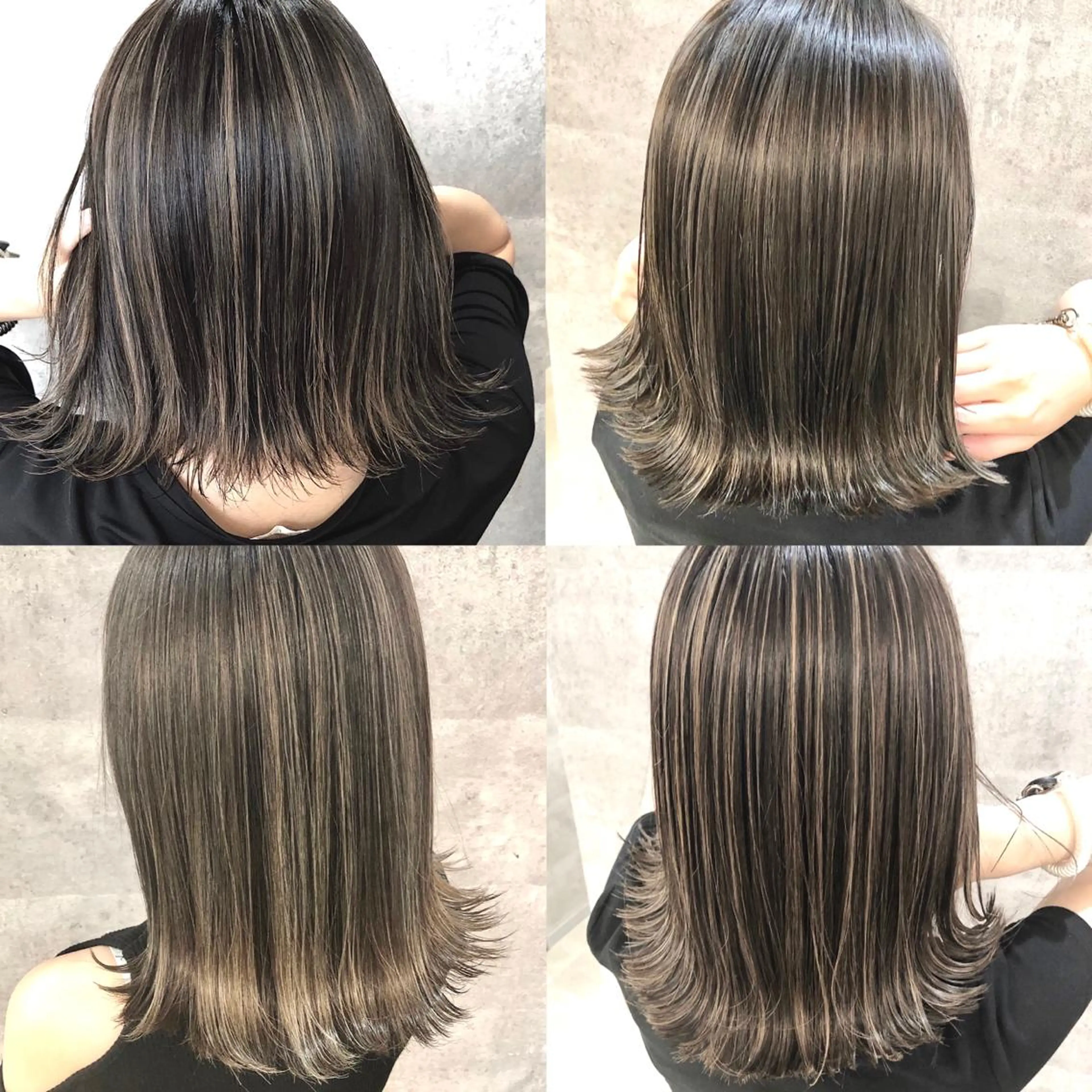 ミディアム カラー ハイライトカラー ハイライト ✨MiL✨ ✨心斎橋✨のヘアスタイル