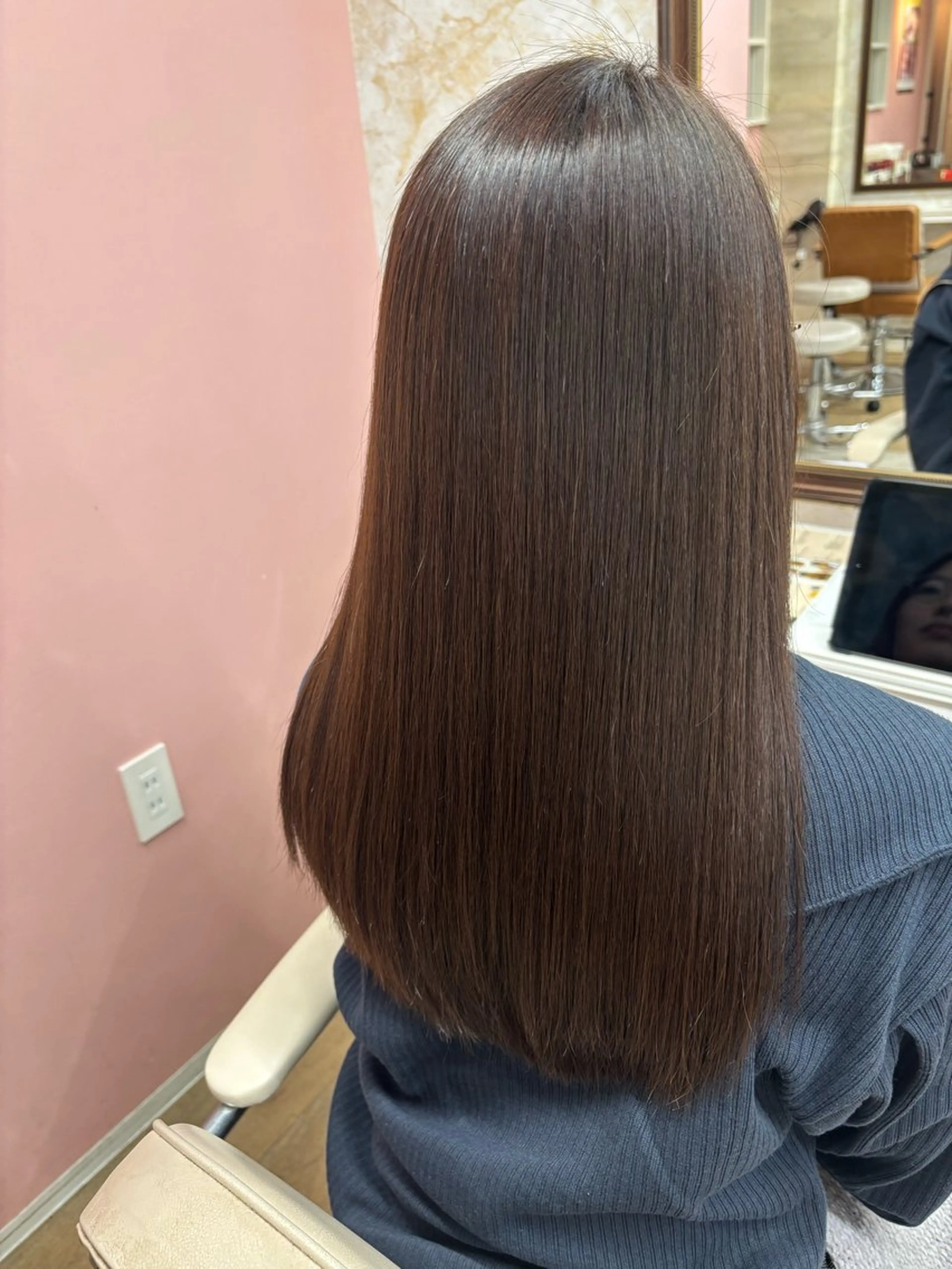 ロング カット 縮毛矯正 トリートメント 梅田/レイヤー /韓国/KANAのヘアスタイル