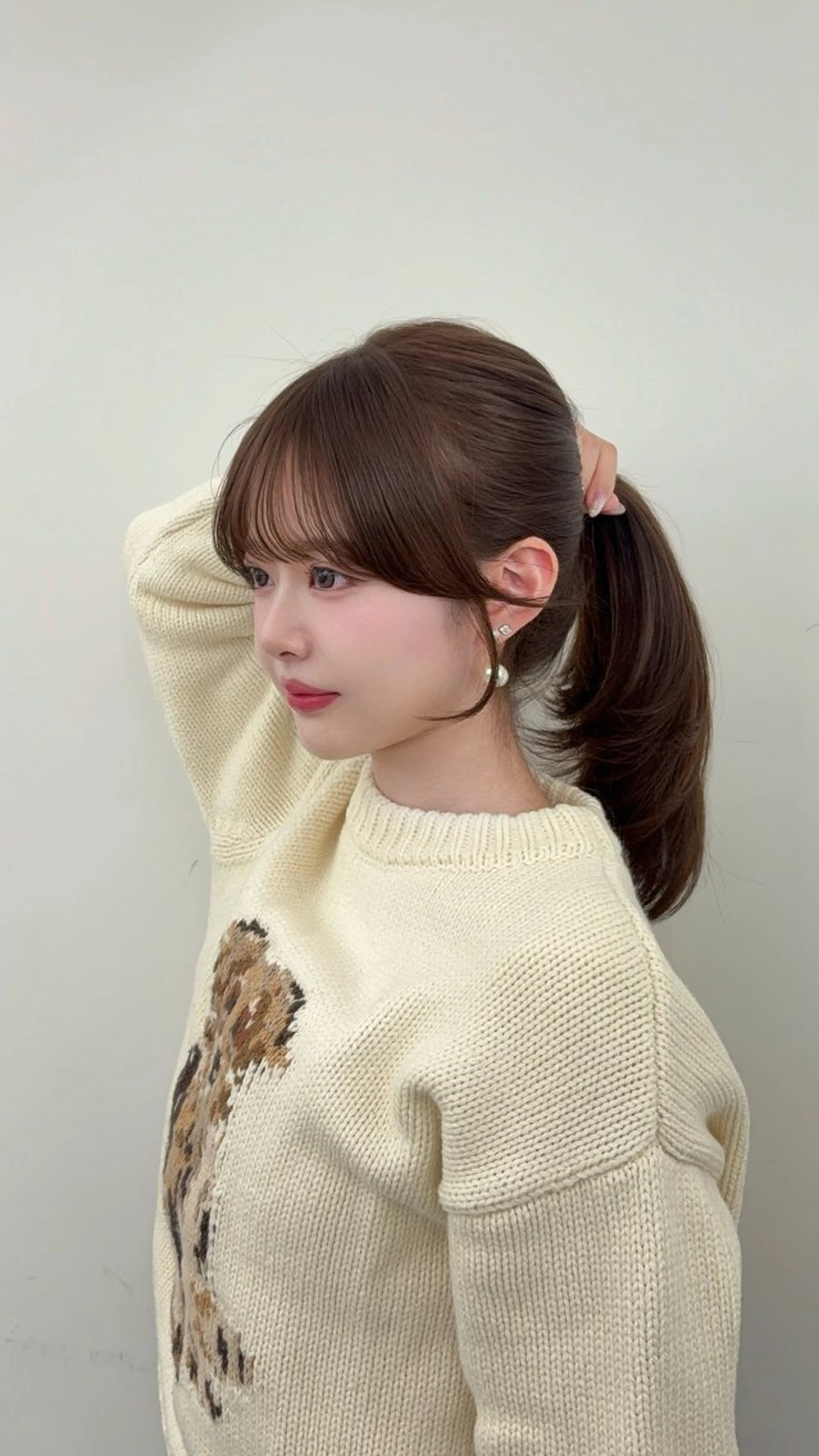 ロング カラー レイヤーカット 小顔カット カット ヘアカラー トリートメント 韓国ヘア/レイヤー/ 顔まわり足立遥奈のヘアスタイル