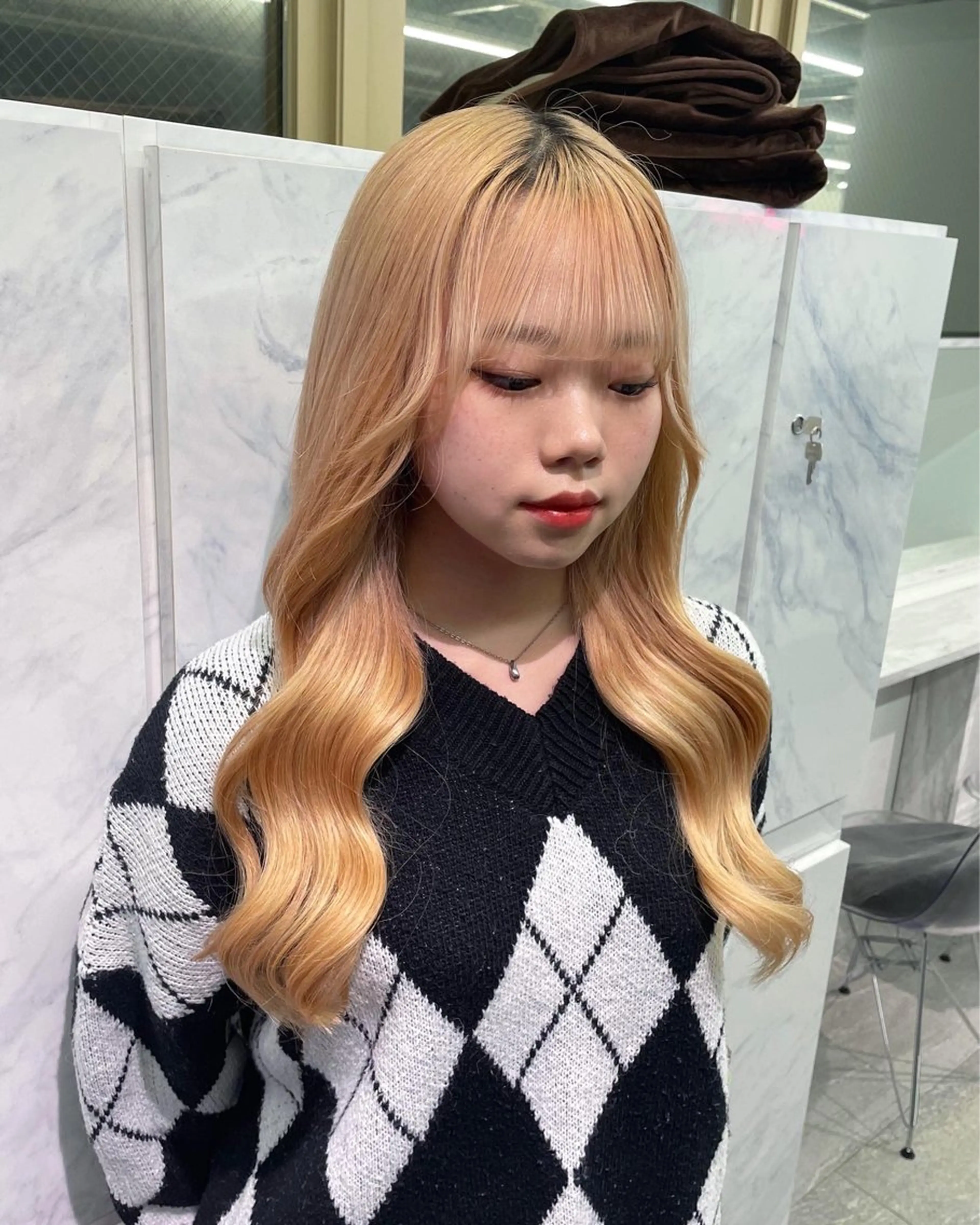 ロング カラー ヘアアレンジ プルエクステ ハイトーンカラー エクステ ロング ヘアカラー エクステ 🎀プルエクステ みまひかる🎀のヘアスタイル