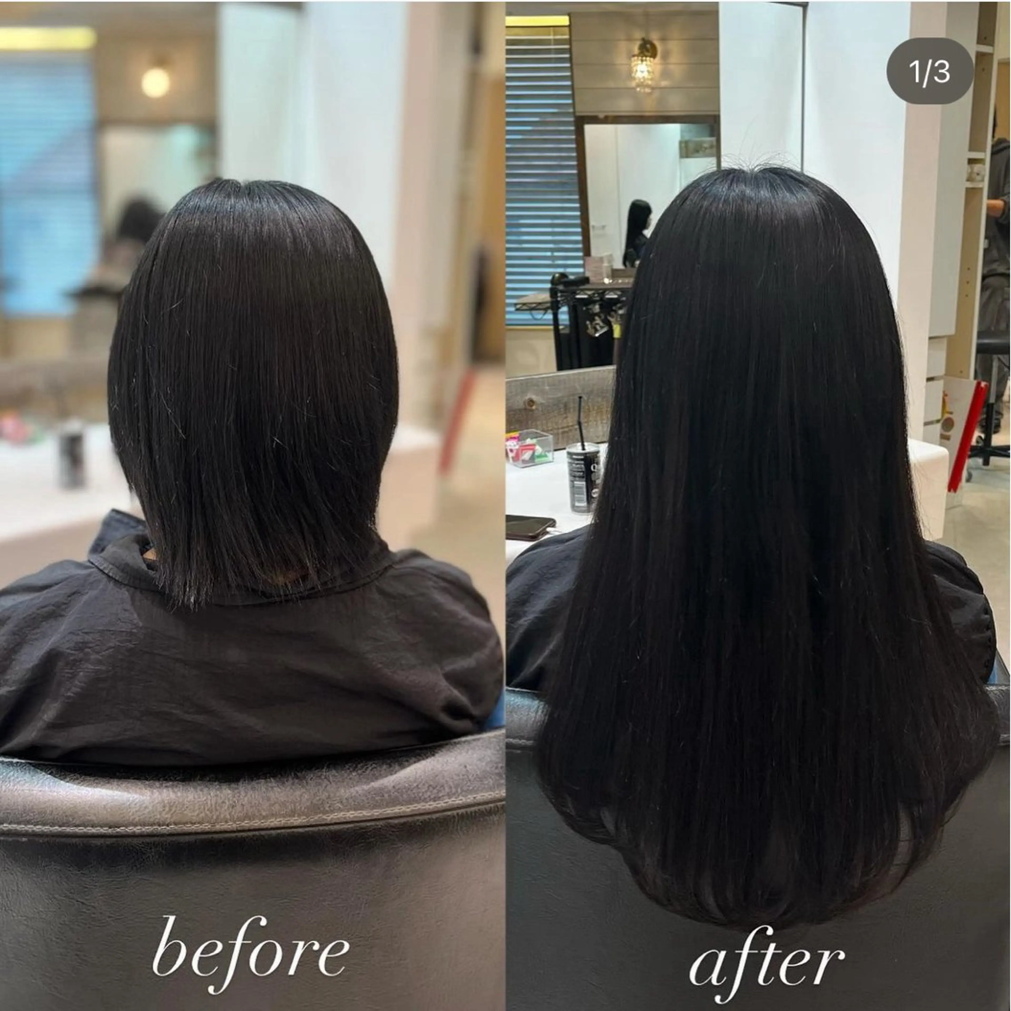 セミロング シールエクステ エクステ 濱川響太レディース カットモデルのヘアスタイル