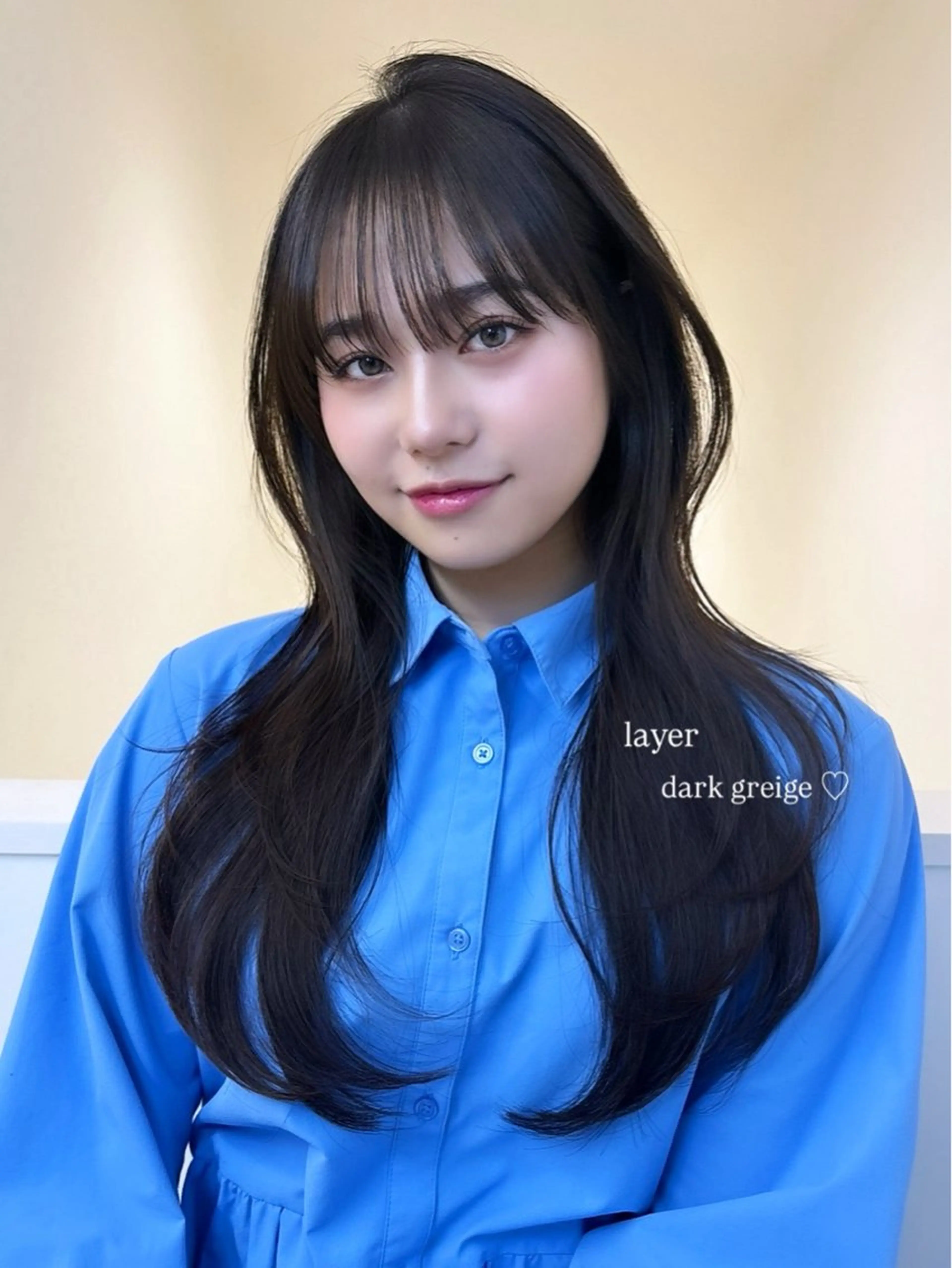 ロング カラー ヘアアレンジ 透明感カラー ダークグレー ダークグレージュ グレージュ レイヤーカット momo /レイヤー/暖色のヘアスタイル