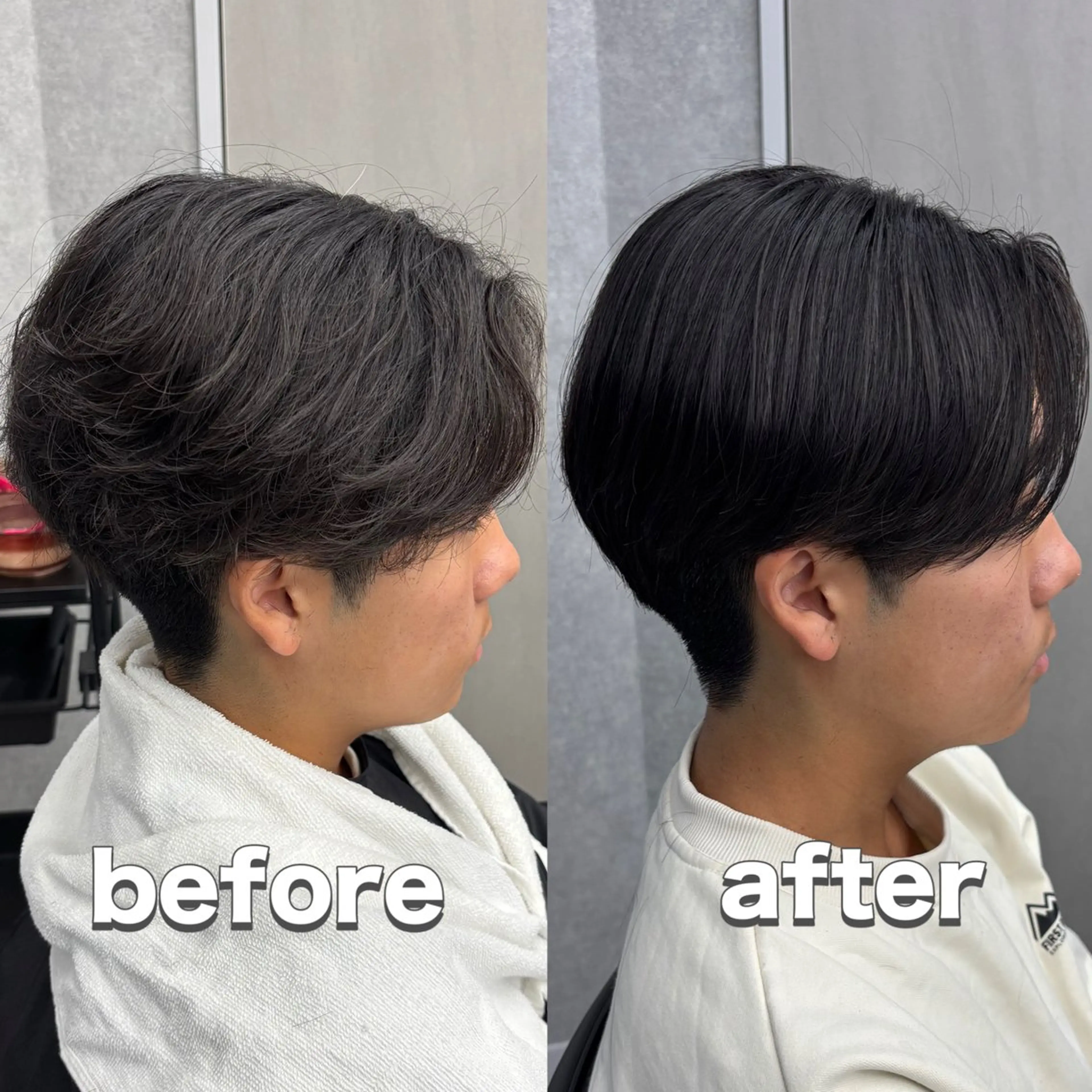 メンズカット＋曲がる縮毛矯正or縮毛矯正の写真