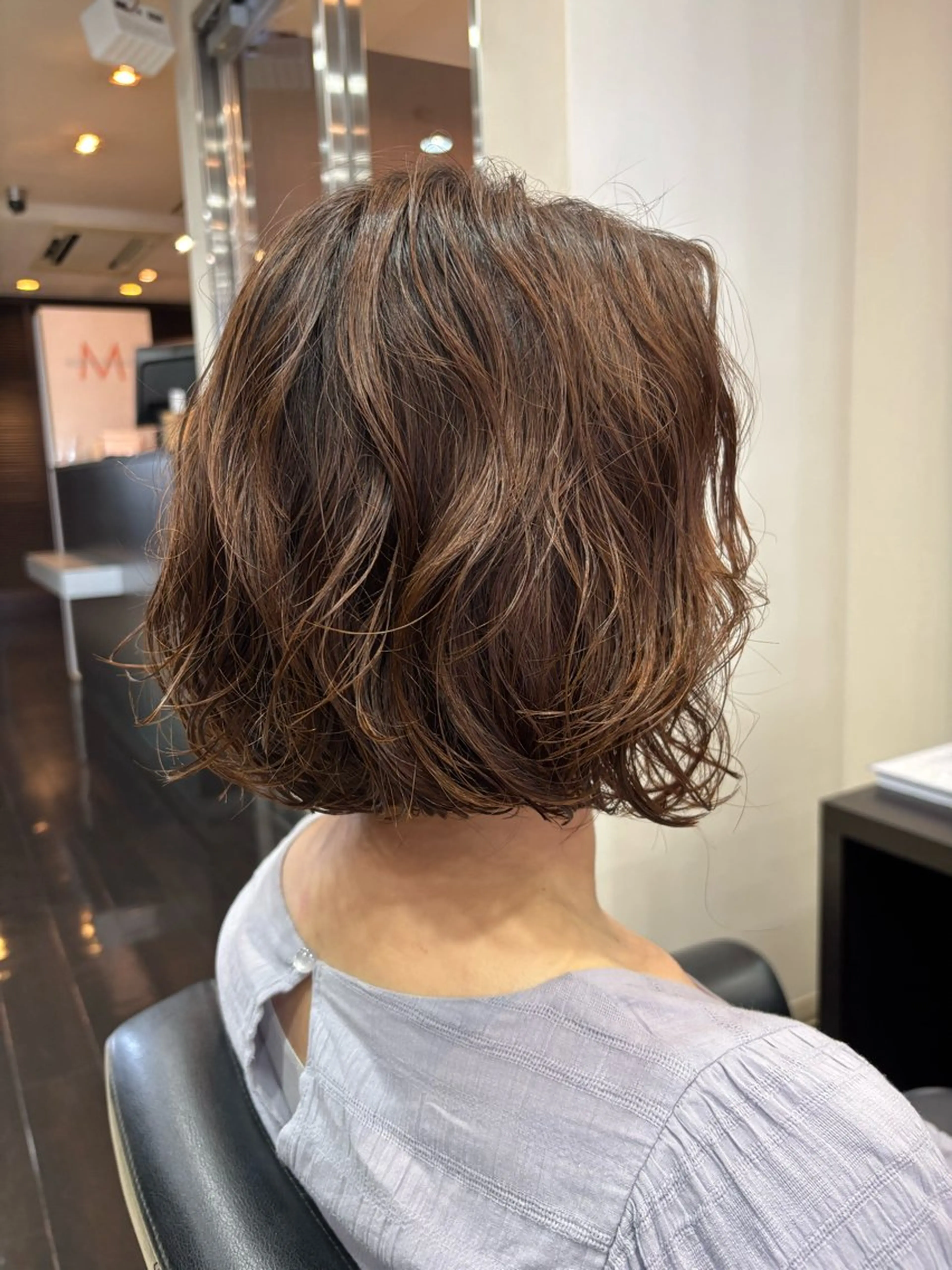 ショート パーマ ボブ カット パーマ 前之園 ひかるのヘアスタイル