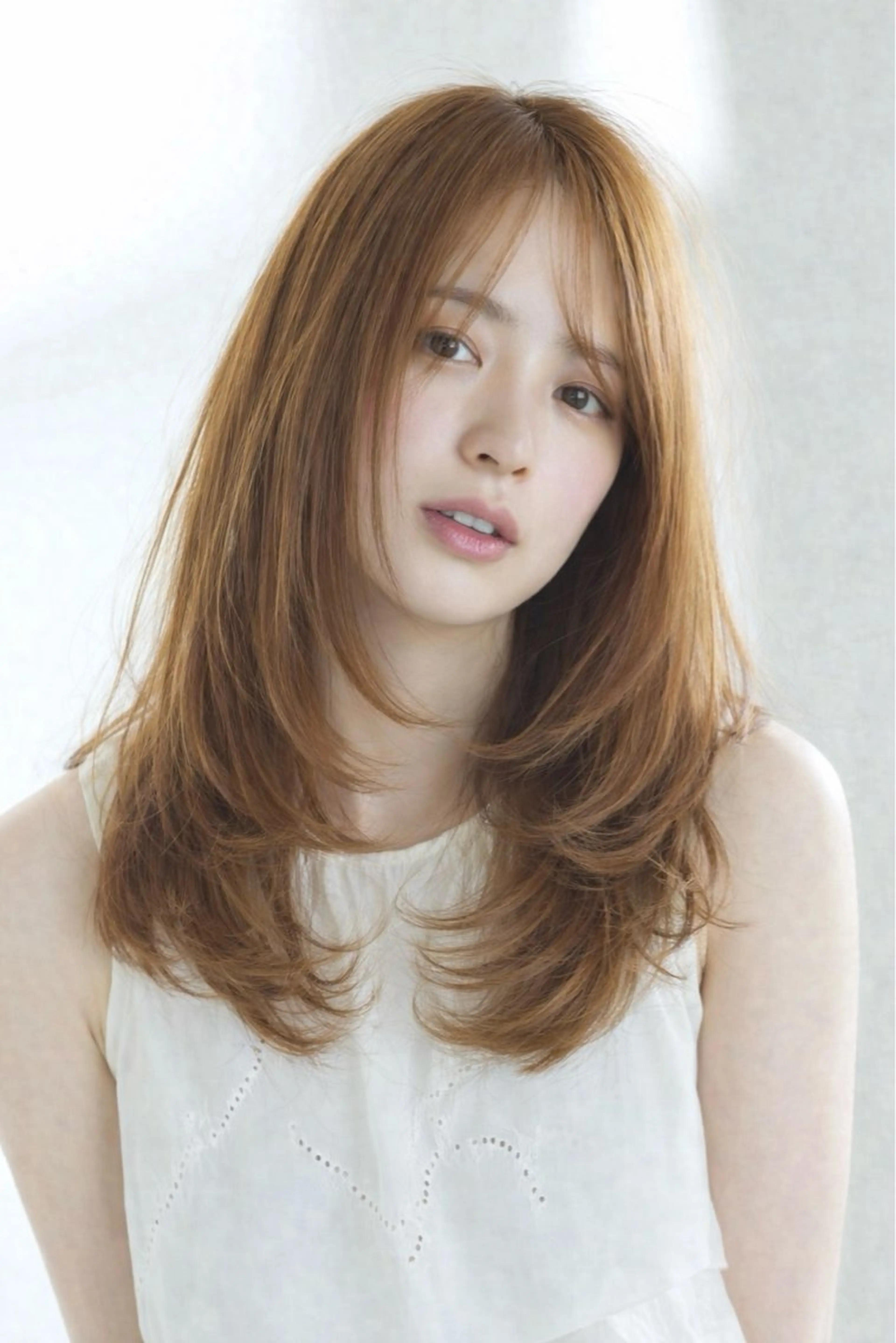 ミディアム カラー ベージュカラー ブリーチ 透明感カラー イルミナカラー ブリーチなしカラー カット ヘアカラー トリートメント 田村和範/似合わせ カラー/髪質改善のヘアスタイル