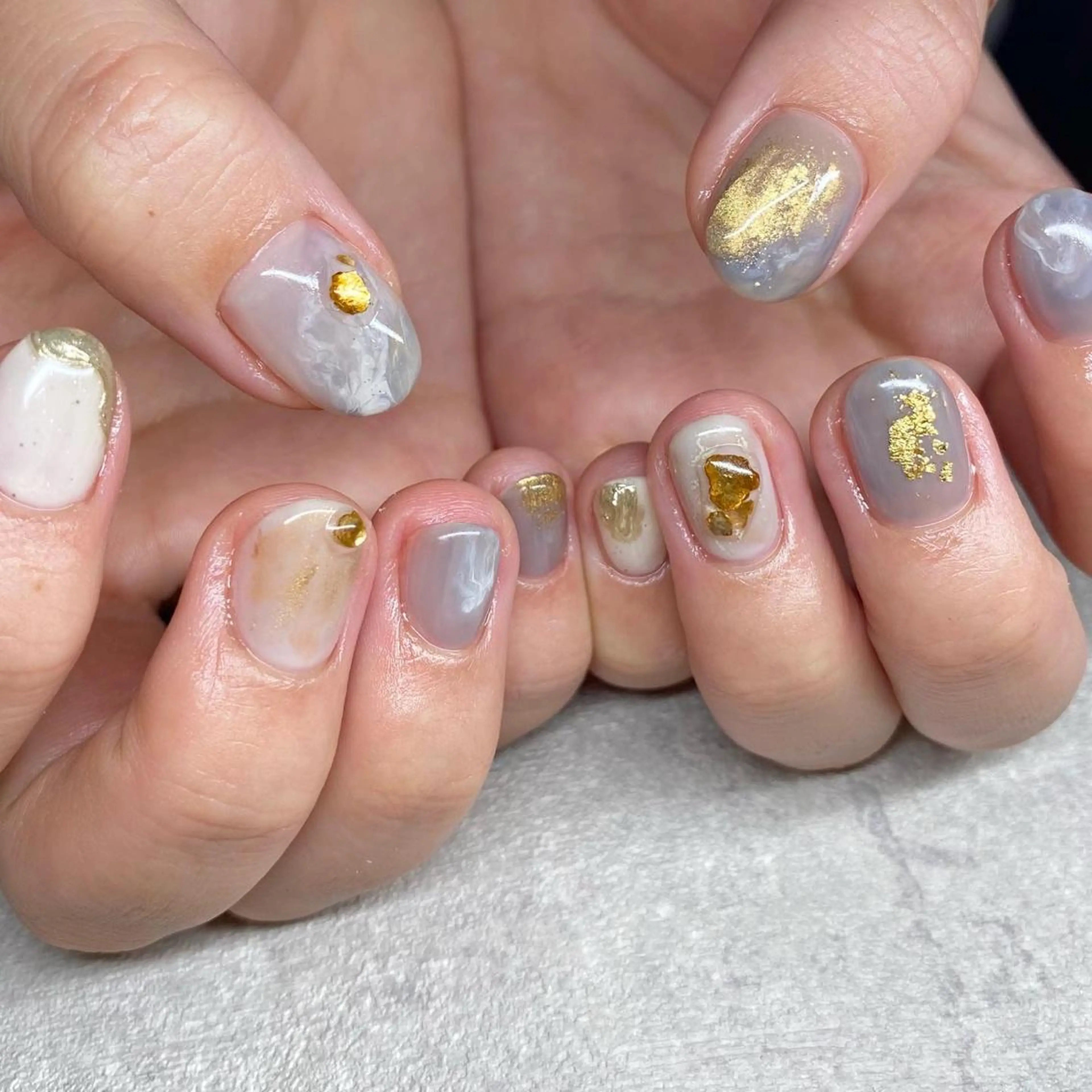 ネイル アートネイル ニュアンスネイル 春ネイル ハンドネイル 山田 貴子のネイルデザイン