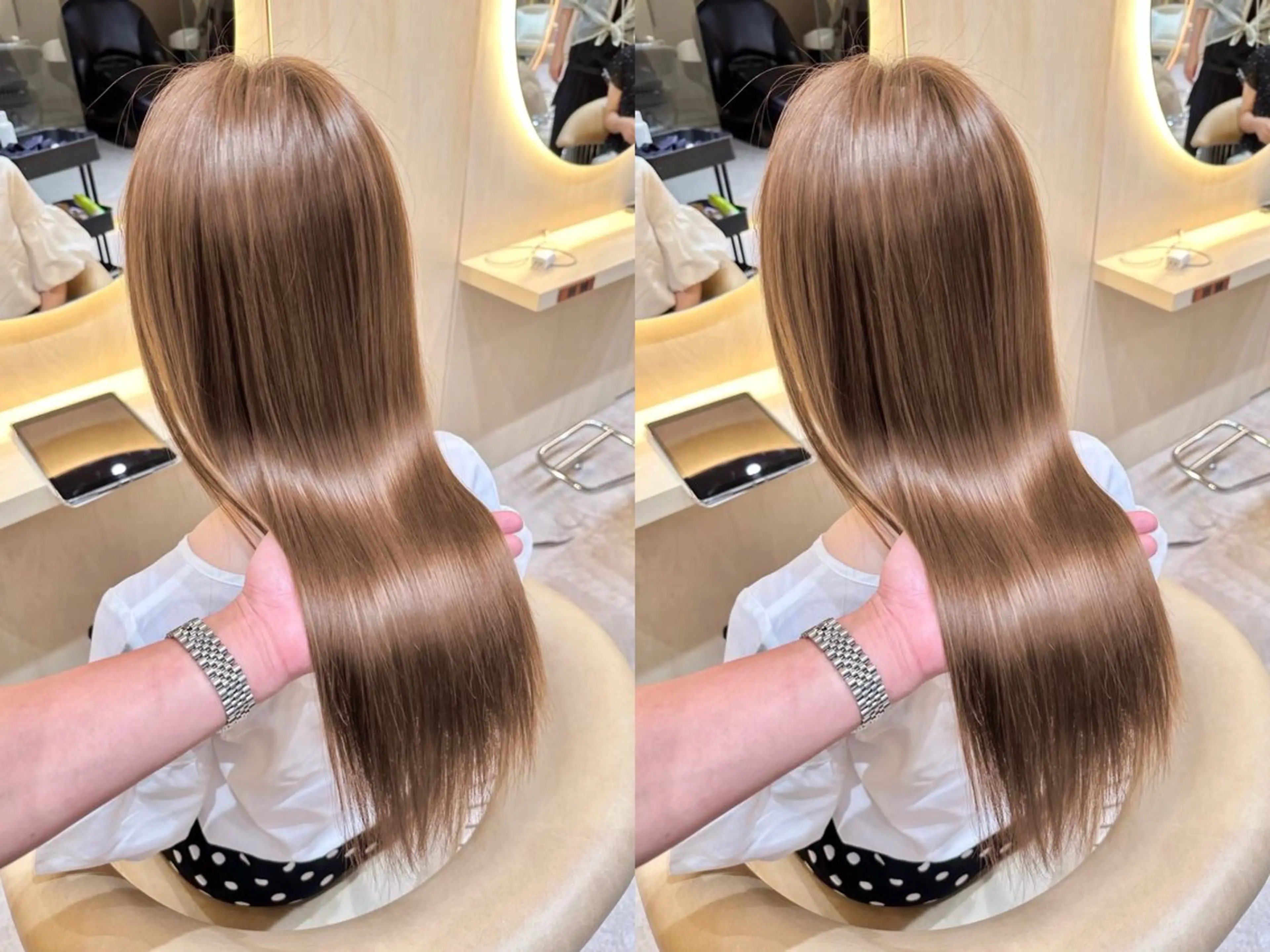 ブリーチなしダブルカラー＋透明感高発色カラー＋トリートメントの写真