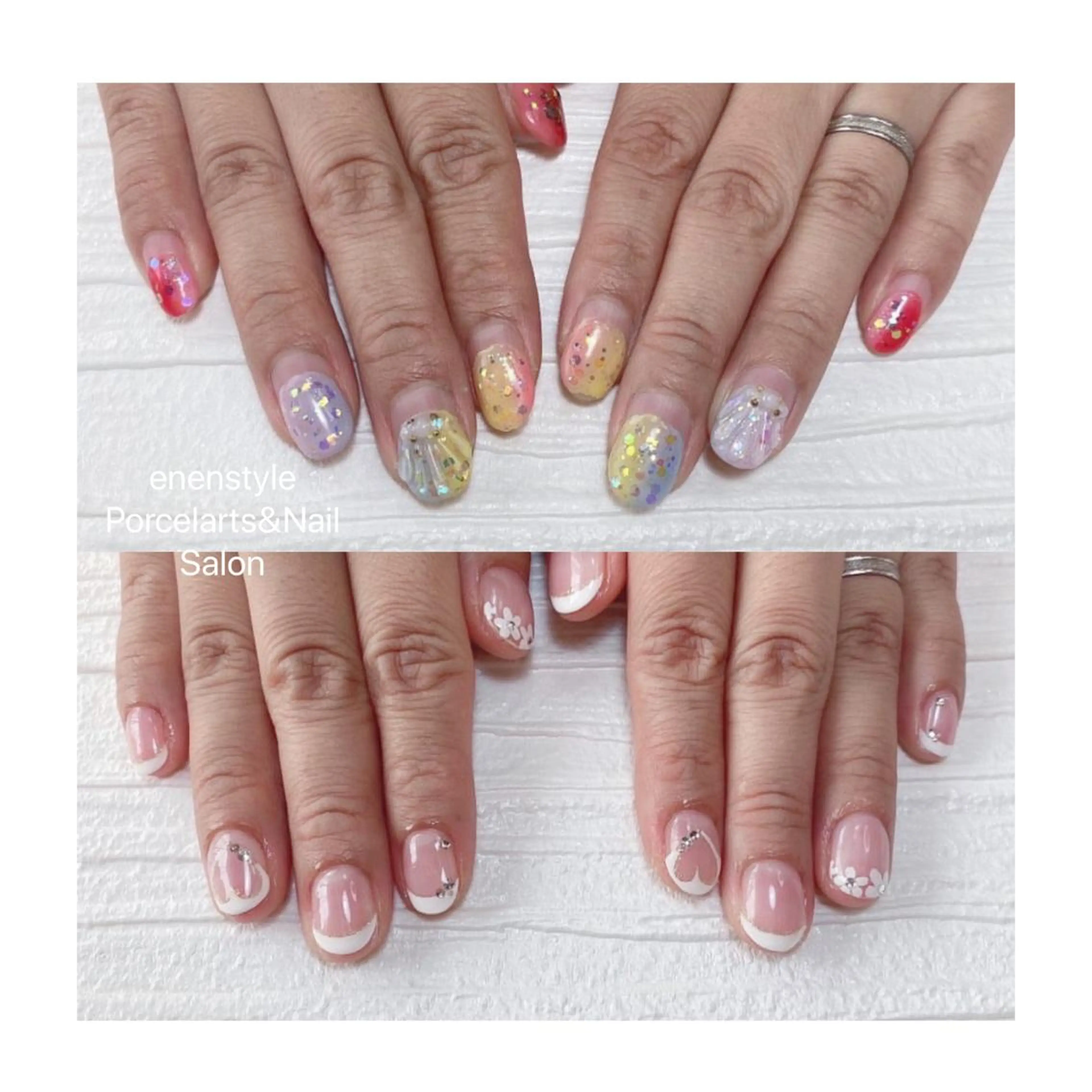 ミディアム ネイル ハンドネイル 👑enen style👑のネイルデザイン