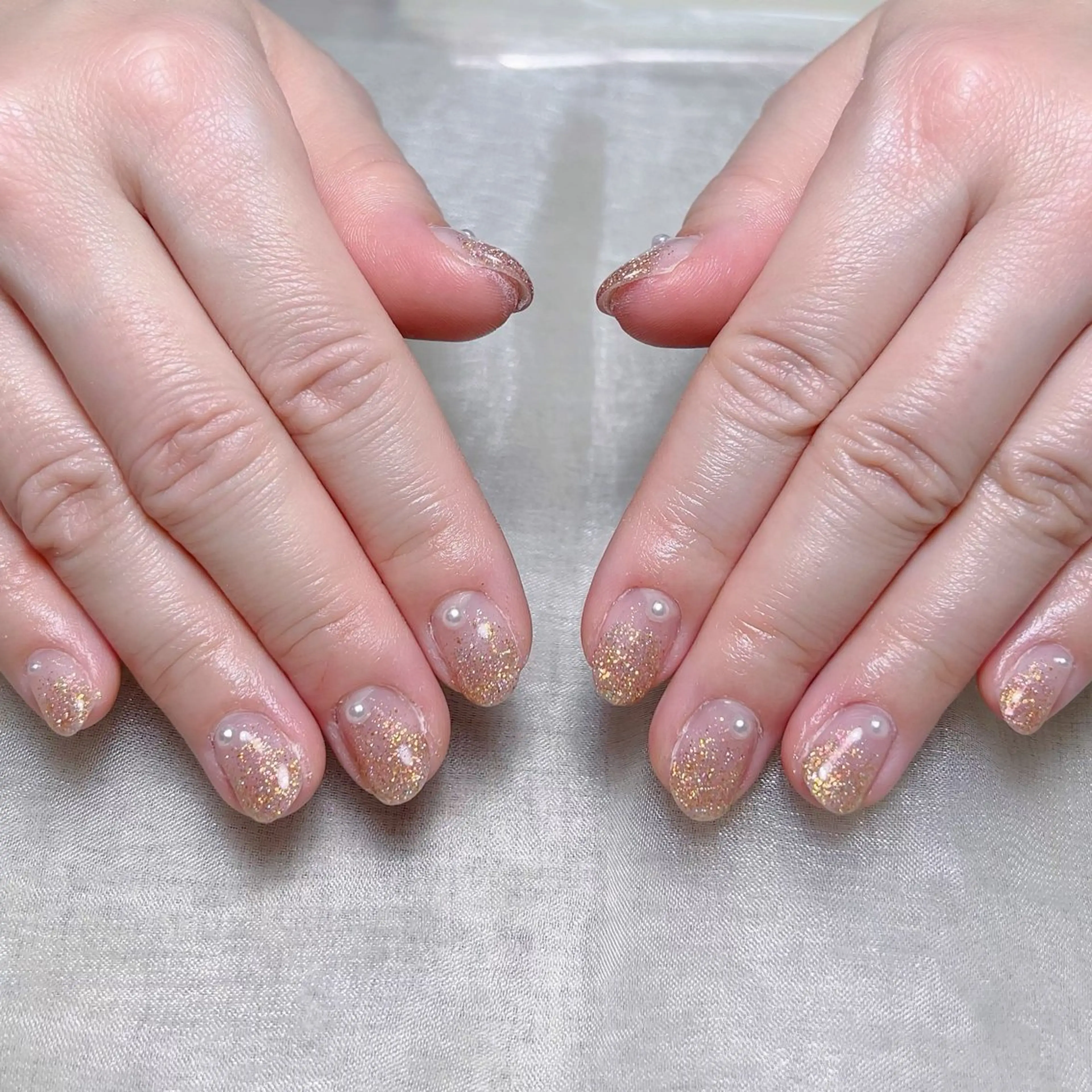 メンズ ネイル メンズ韓国風 アートネイル オーロラネイル ガーリー キラキラネイル ハンドネイル Nail salon 木にいるのネイルデザイン