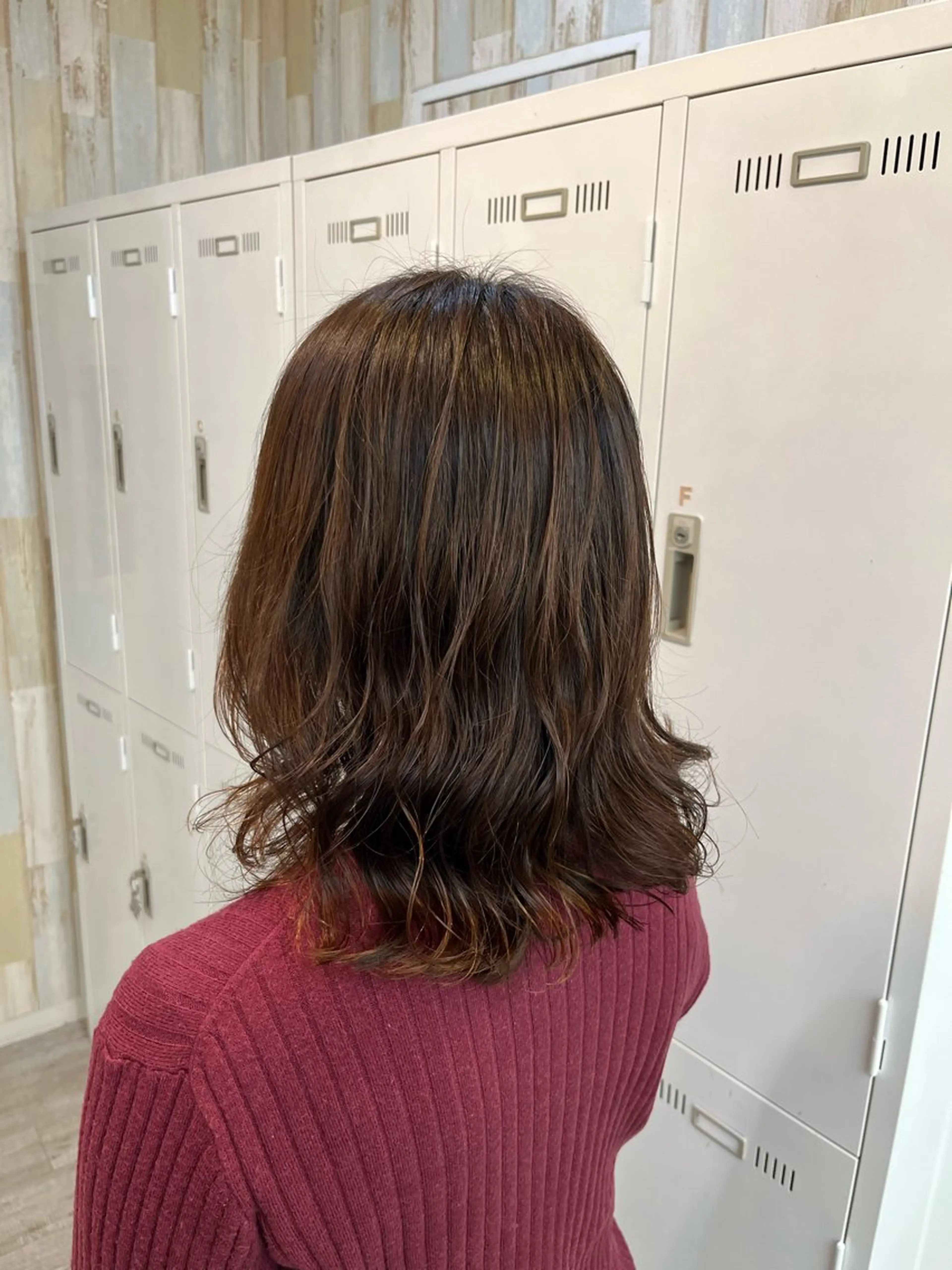 ミディアム パーマ 毛流れヘア×眉 ワックス/RIKUのヘアスタイル