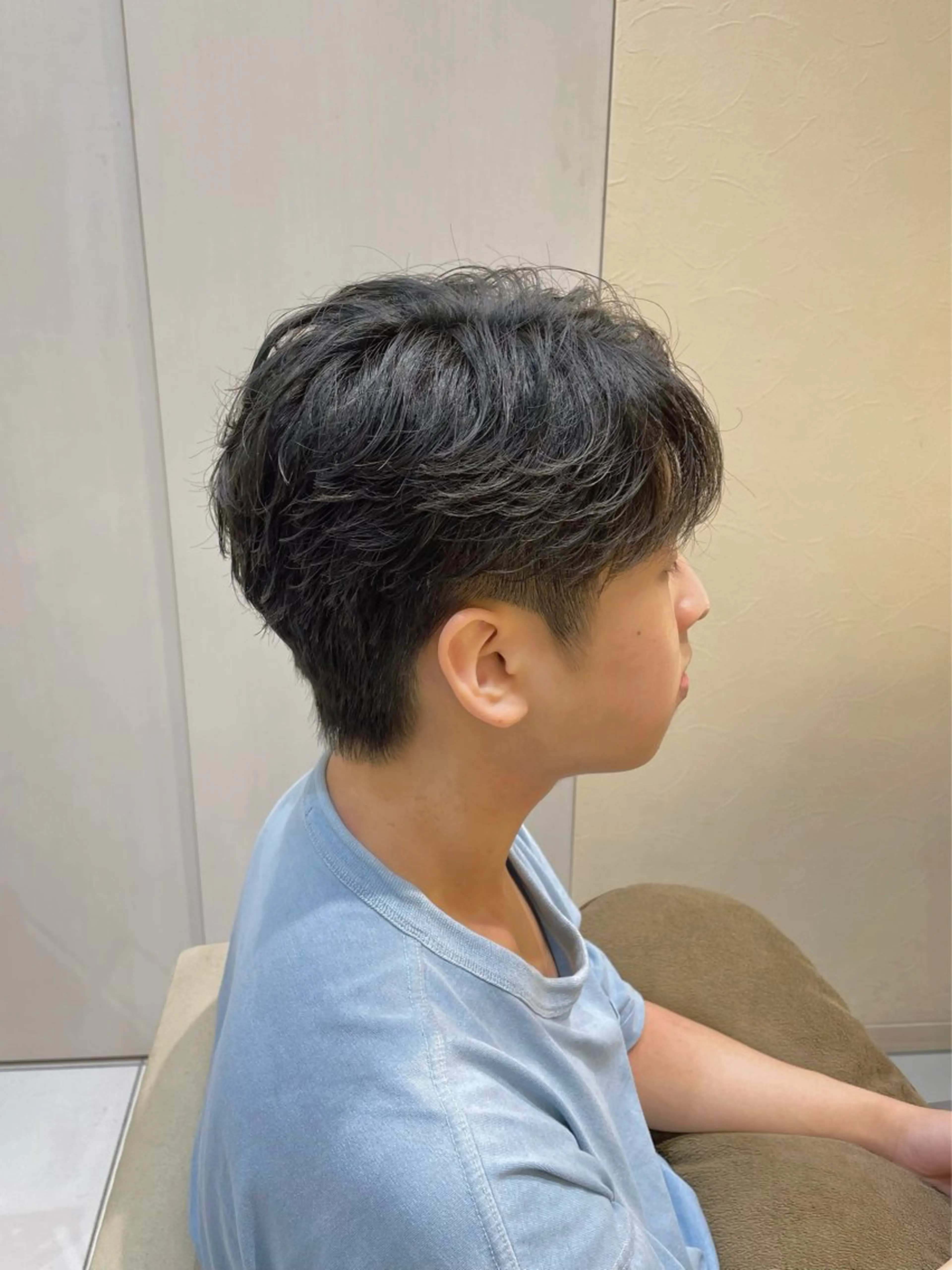 ミディアム パーマ メンズ カット 縮毛矯正 本厚木｜縮毛矯正/ 髪質改善/専門サロンのヘアスタイル