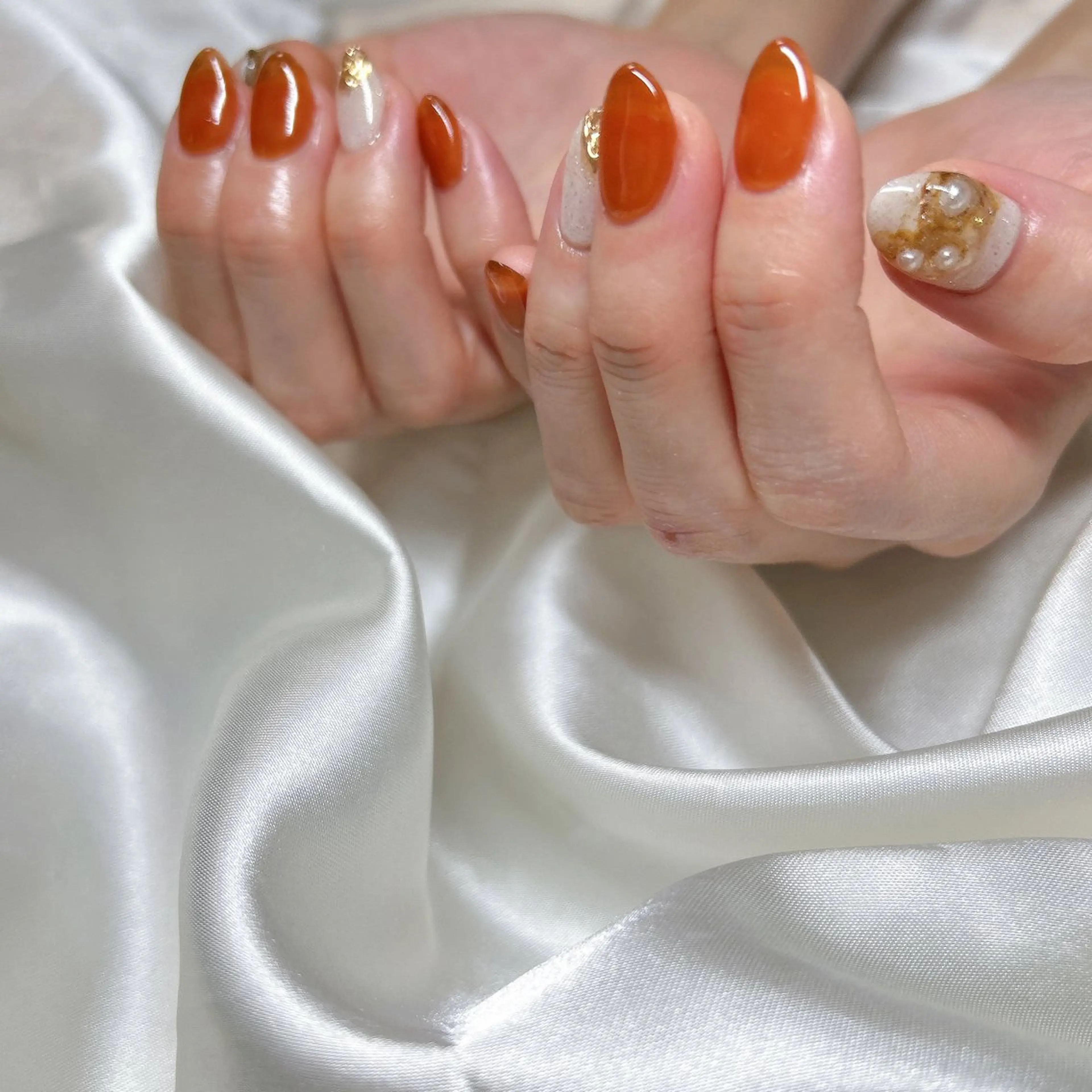 ネイル 長さ出し ハンドネイル nail salon nerineのネイルデザイン