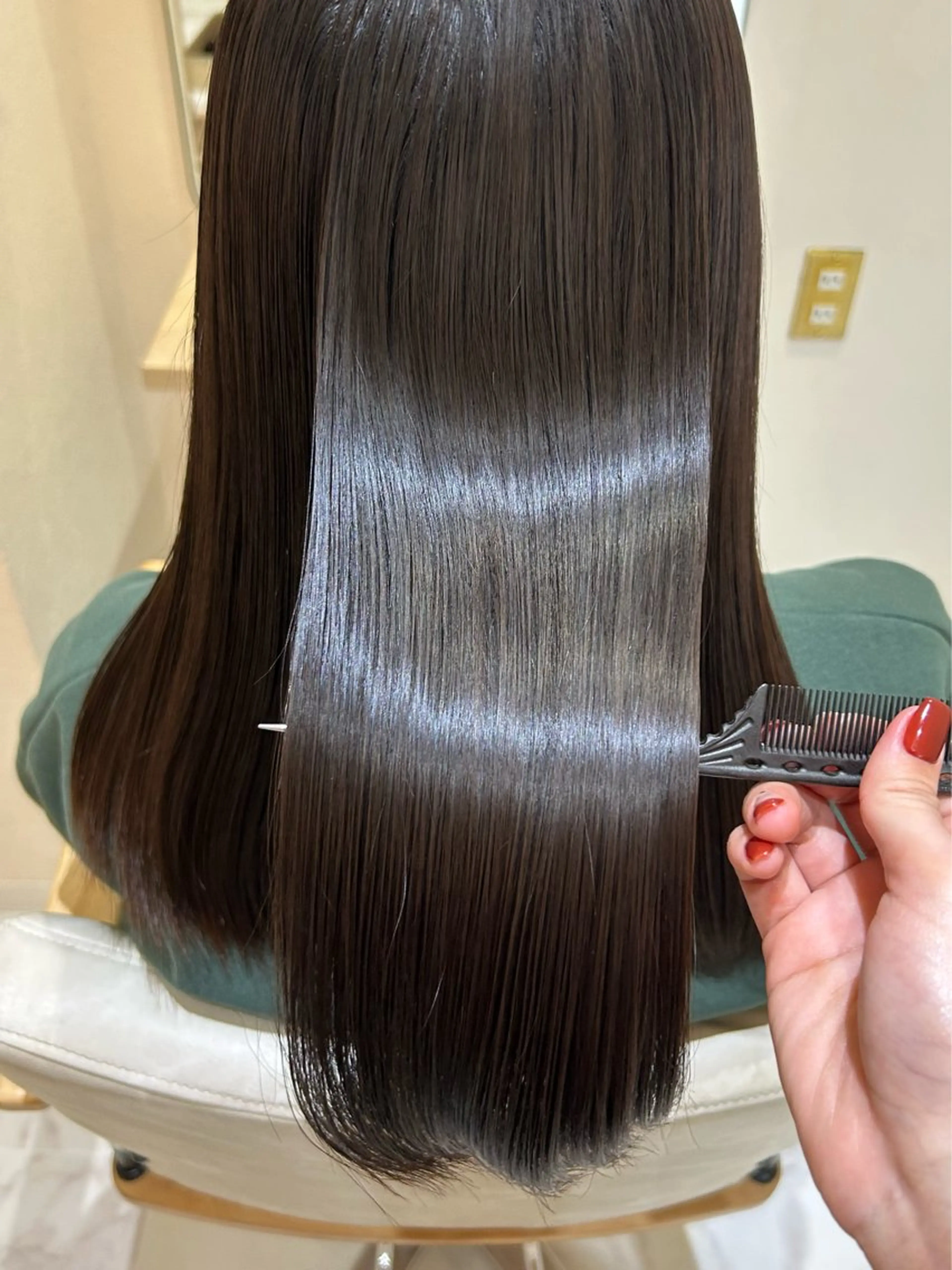 ロング 縮毛矯正 カット 縮毛矯正 Zina熊本/艶髪 / 桜子のヘアスタイル
